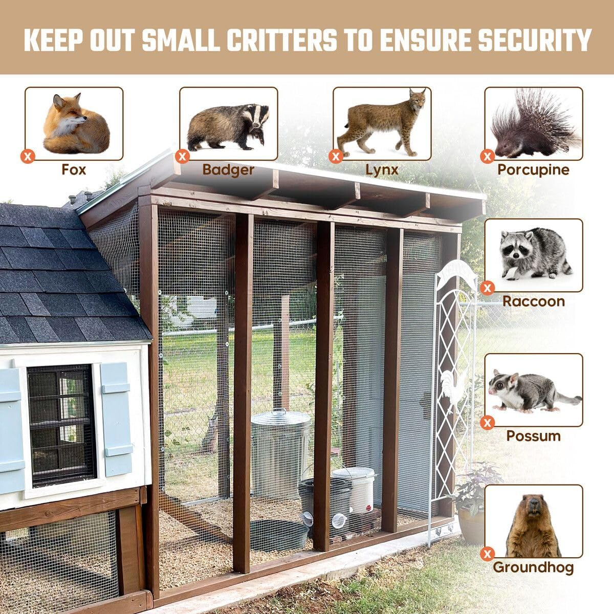 AUSWAY 15M Galvanised Welded Wire Mesh Fence Roll Garden Fencing Barrier Enclosure Netting for Chicken Coop Aviary Poultry Hardware Cloth Rabbit Cage Guard Tree image number 2