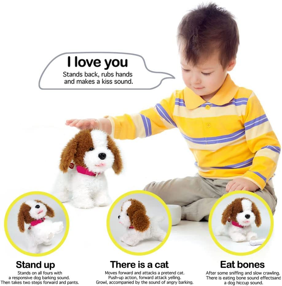 Weofferwhatyouwant Interactive Plush Toy Labradoodle Teddy, Voice Command Recognition with 12 Tricks - Educational Dog That Walks, Barks, Sings and Dances for Ages 2 Plus image number 1