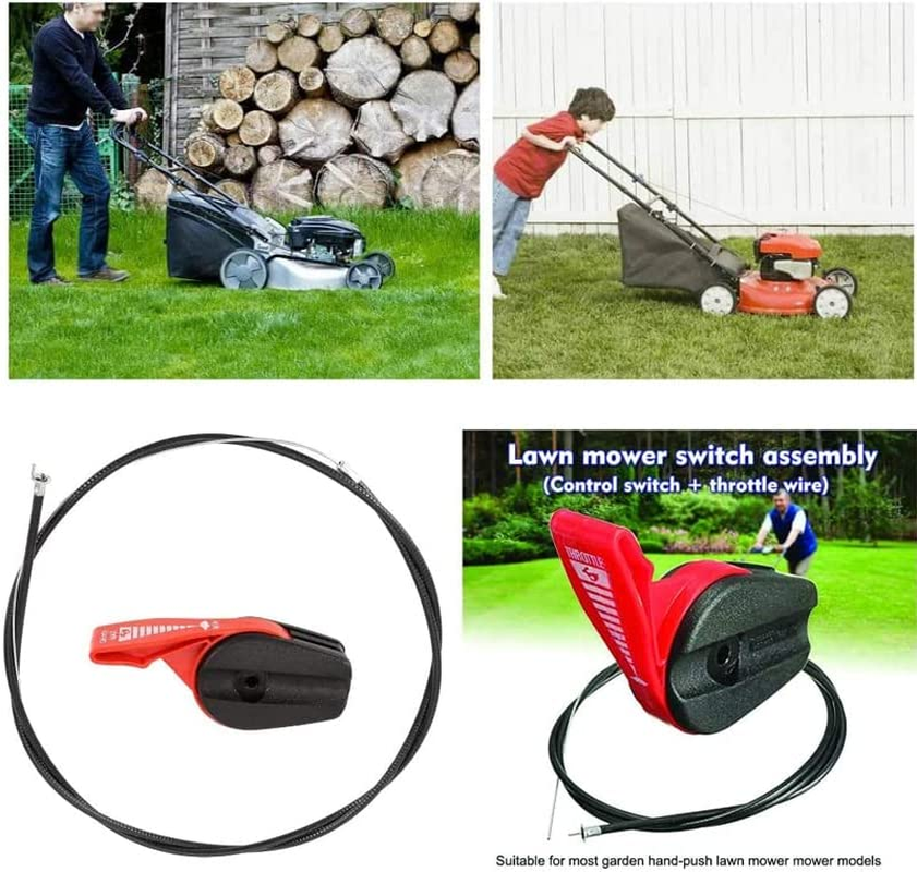 AIMALL Universal Throttle Control Cable for Lawn Mowers, Fits Briggs and Stratton, Victa, Rover, MASPORT image number 3