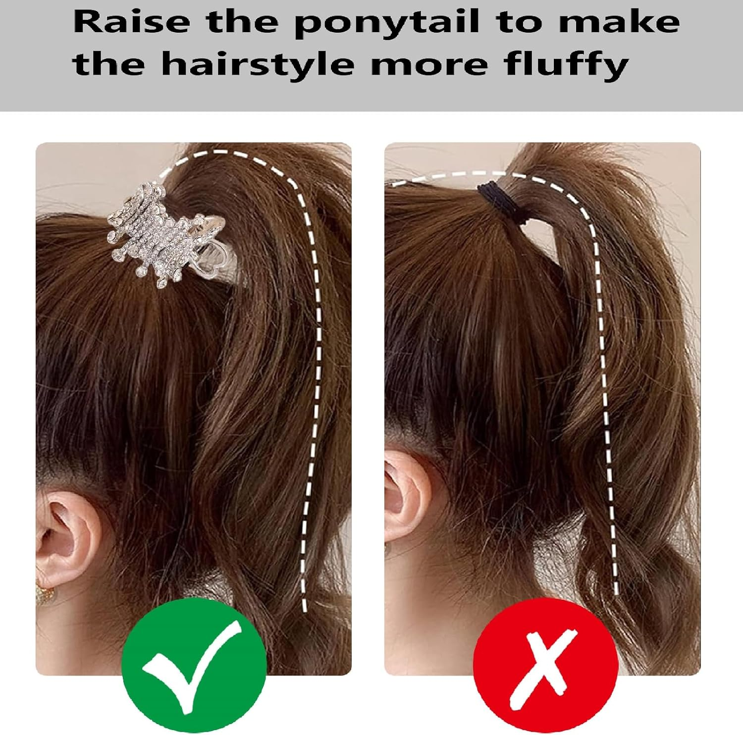 Xiciki High Ponytail Holder, Women'S Hair Clips for Thick Hair, Non-Slip Metal Hair Clip for High Ponytail Clips, Hair Clip for Ponytail, Ideal for Everyday Use and Sports image number 4