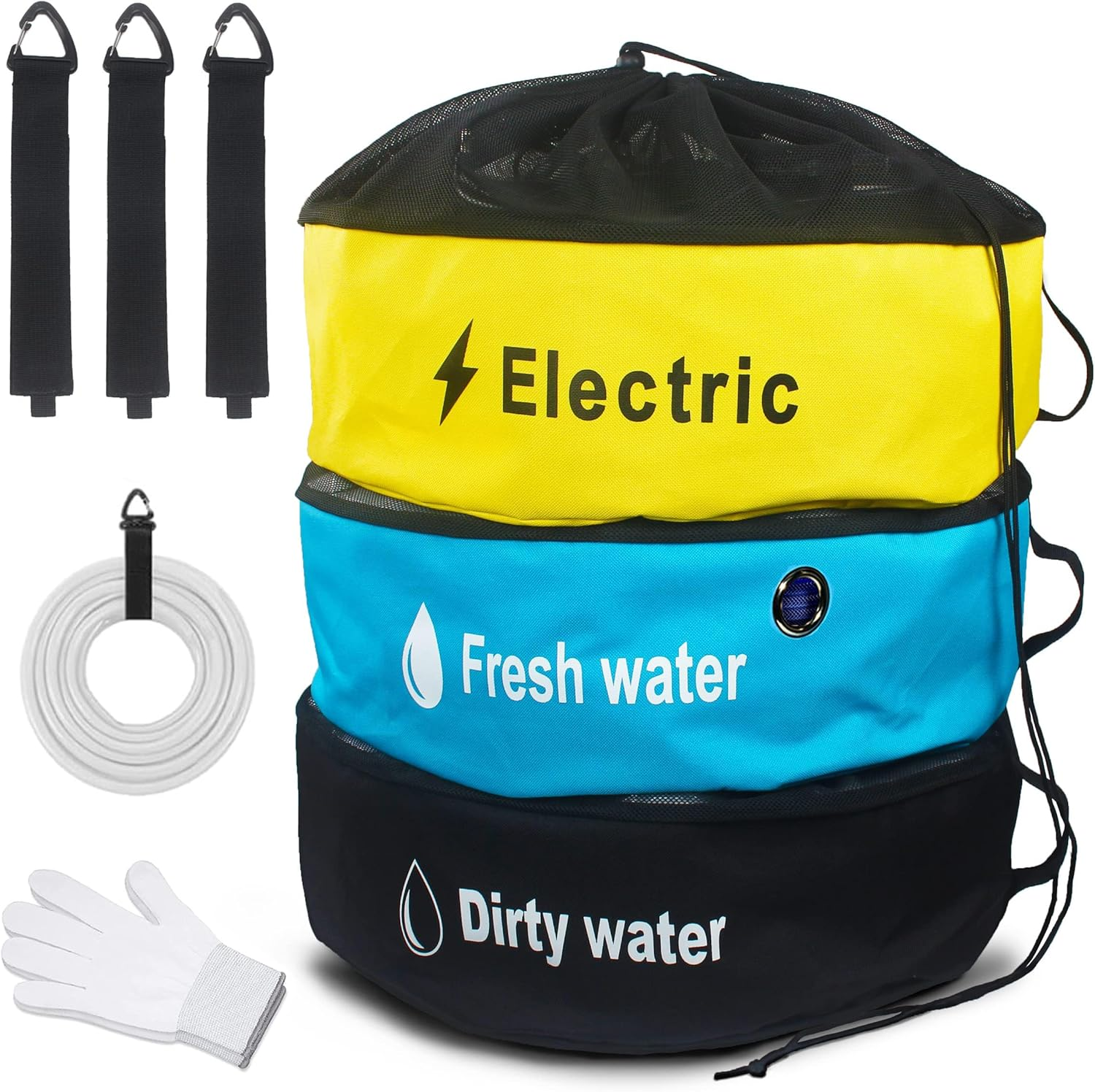 3-Pack Waterproof RV Hose Storage Bags, 18In Sewer Hose Organizer RV Accessories Storage Bag, Utility Bag for Fresh/Black Water Hoses Electrical Cords, Camper Tools Accessory image number 2