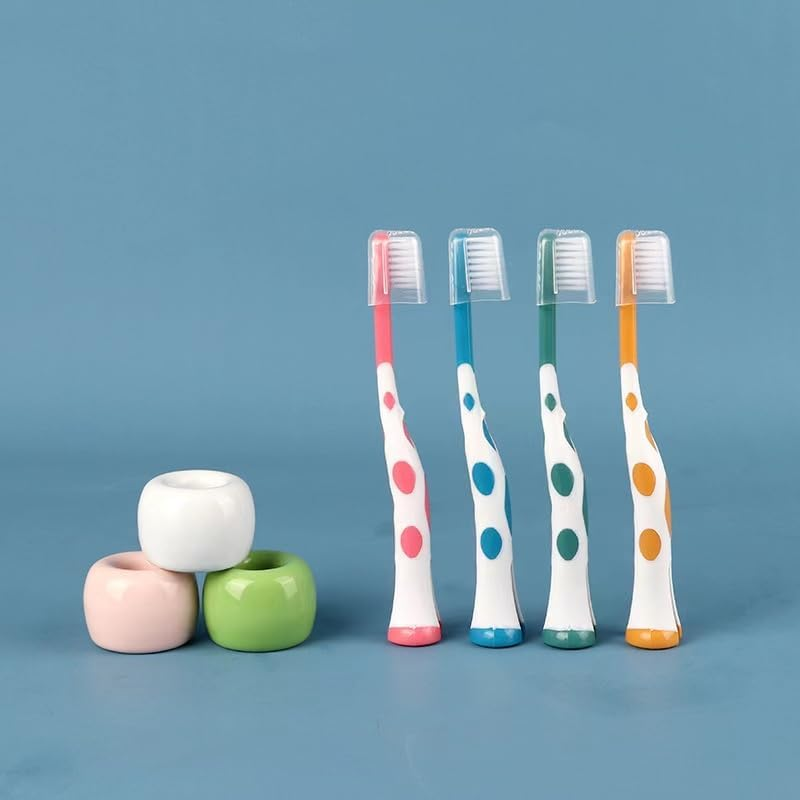 8 Packs Kids Toothbrushes with Fun Timer,Child Sized Brush Heads (3-10 Year Old) Kid Toothbrush with Easy Storage,Bpa Free,Extra Soft Lovely Little Deer Toothbrush