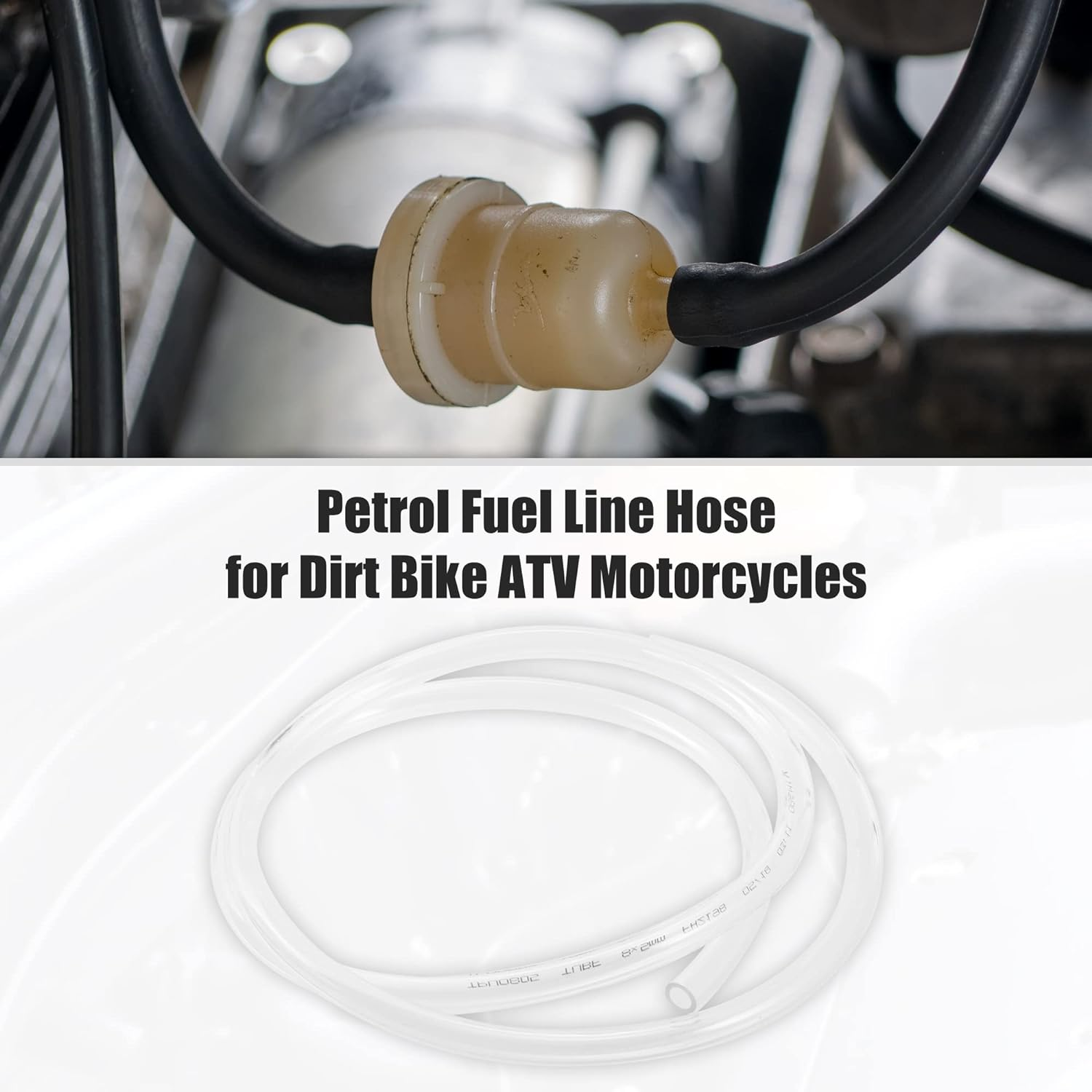 X AUTOHAUX 0.31''X39'' 8Mm X 1M Tubing Carburetor Fuel Vent Line Universal Gas Line Petrol Hose Tube for ATV Dirt Bike Go Kart Moped Pocket Bike Scooter Clear