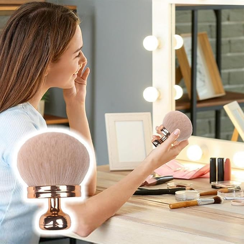 XINYUICEAN Extra Large Body Self Tanner Makeup Brush, Wide-Headed Self Tanning Kabuki Blend Brush for Powder, Blusher, Foundation, Bronzer, Self Tan Face, Body, Leg and Back Applicator (Black) - Gold image number 6