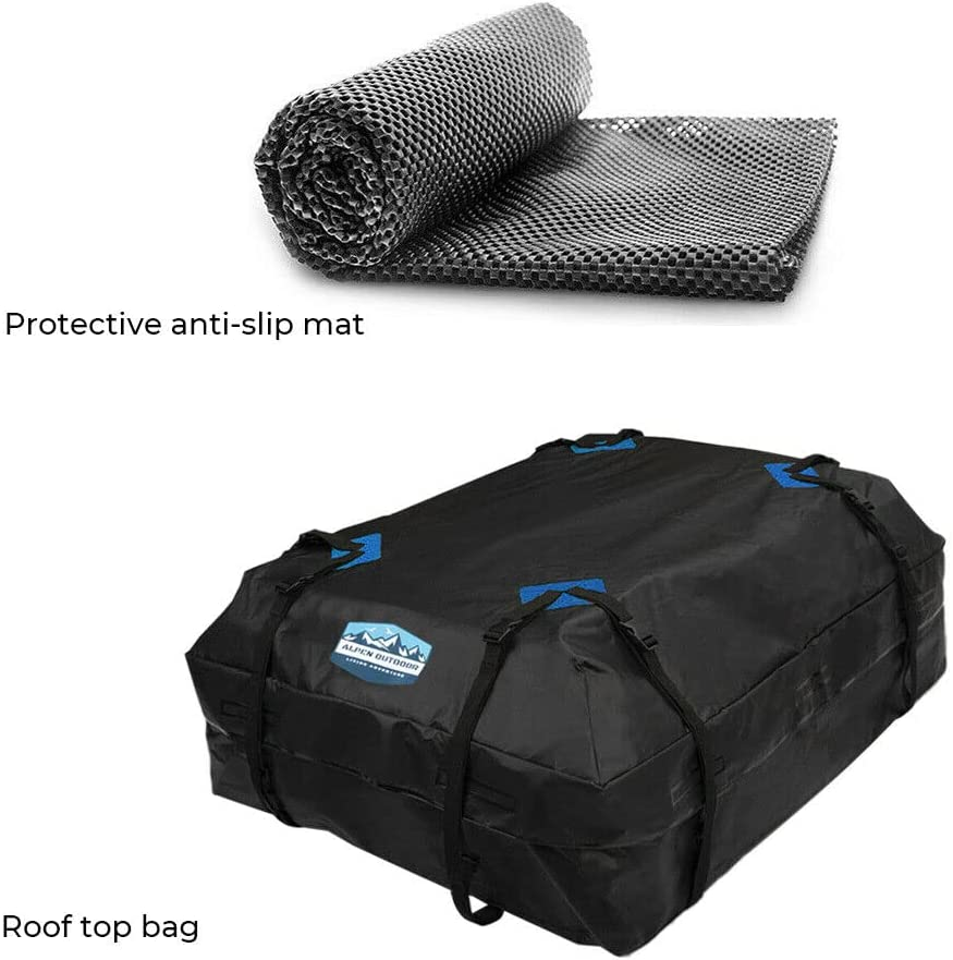 Alpen Outdoor Waterproof Car Roof Top Bag Rack Luggage Cargo Carrier Bag Travel Bag Storage 414L (Bag: 111 X 86 X 43 Cm Mat: 128 X 110 Cm) image number 4