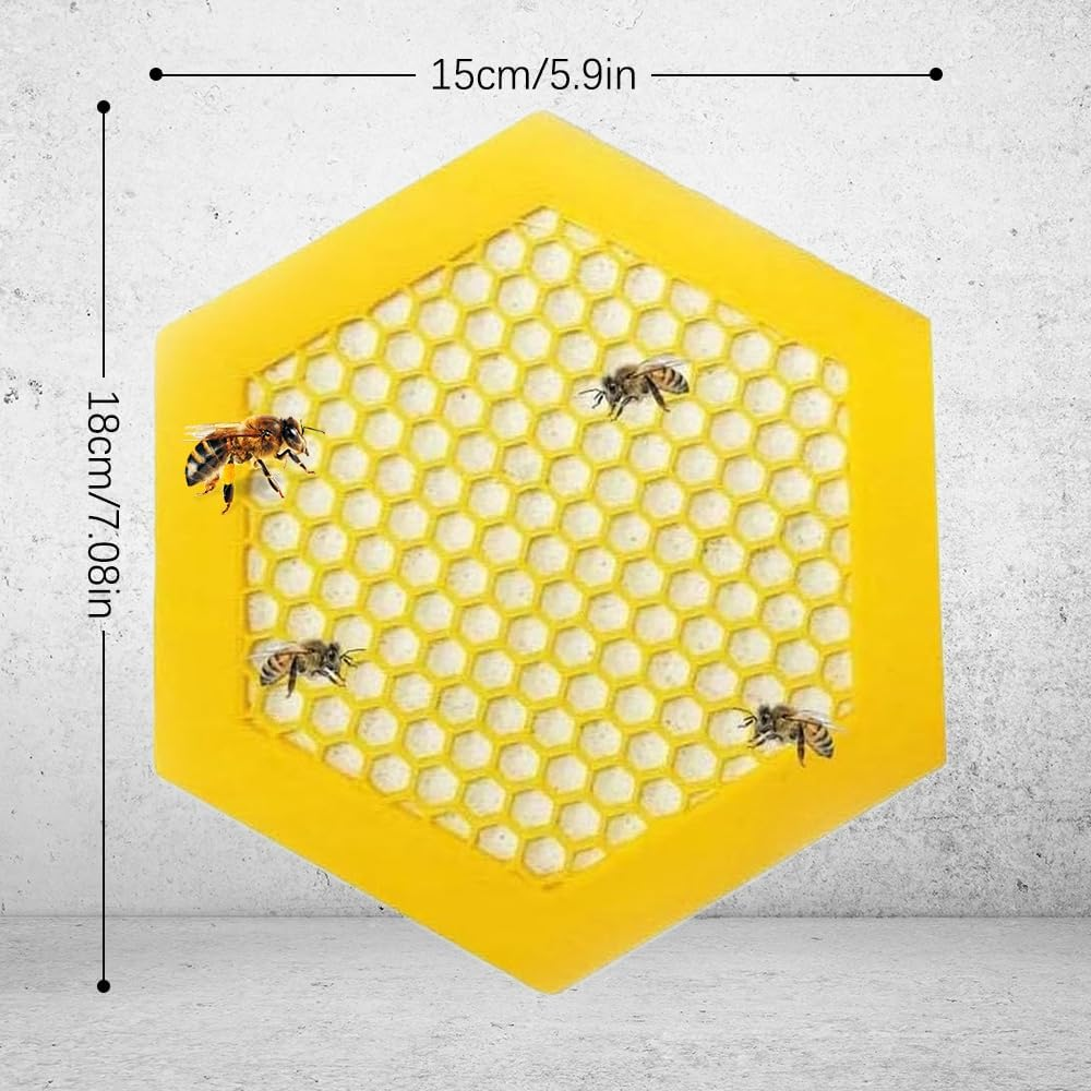 Floating Bee Island Bee Waterer,Bee Cups Bee Resting Area,2024 New Colorful Bee Waterer Butterfly Water Stations,Attract Bee for Garden (Yellow)