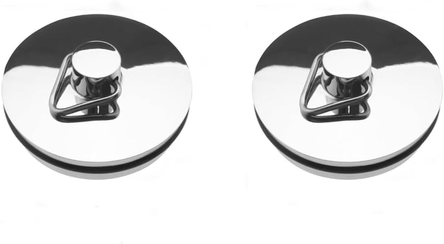 Drain Stopper, 2PCS Stainless Steel Sink Stopper Drain Plug with Pull Ring for Bathtub, Kitchen, Bathroom and Laundry Sink, 45Mm image number 4