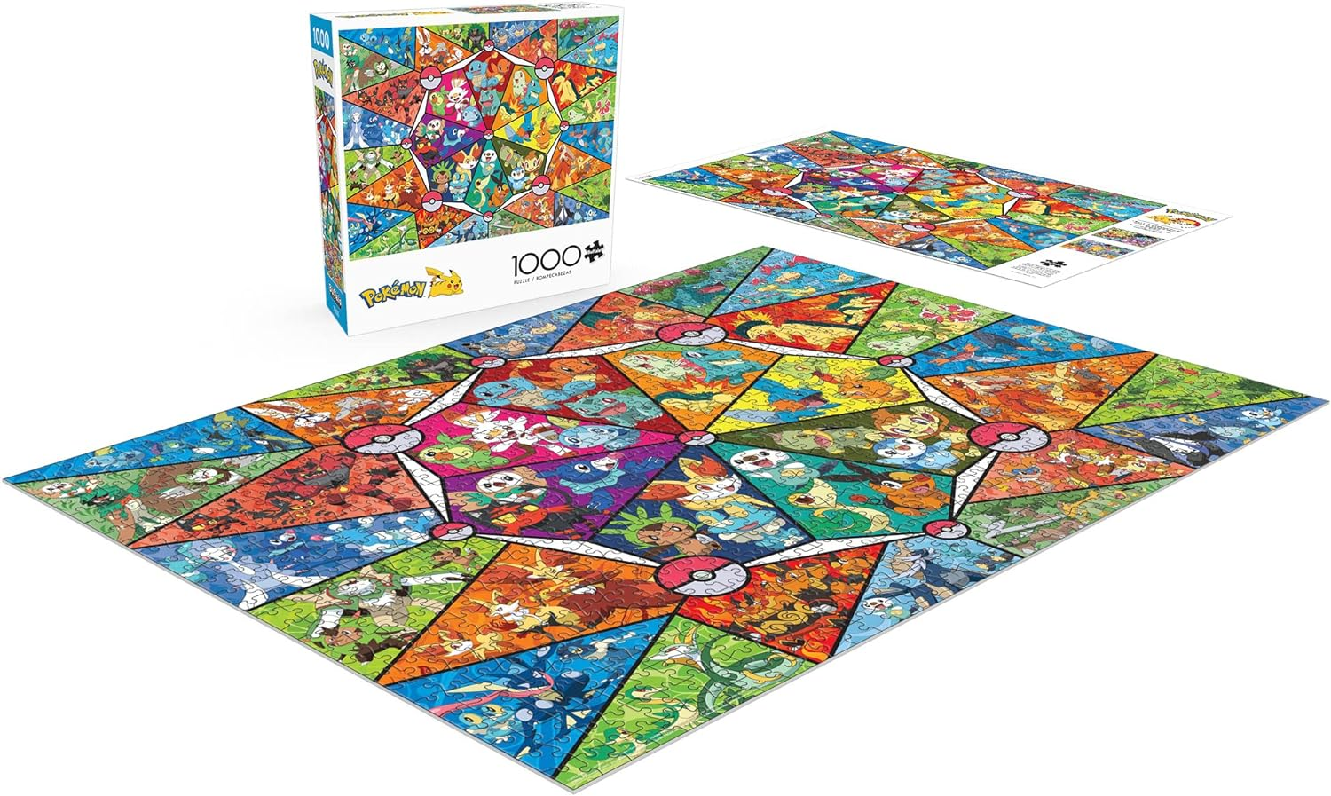Buffalo Games - Pokemon - Stained Glass Starters - 1000 Piece Jigsaw Puzzle image number 2