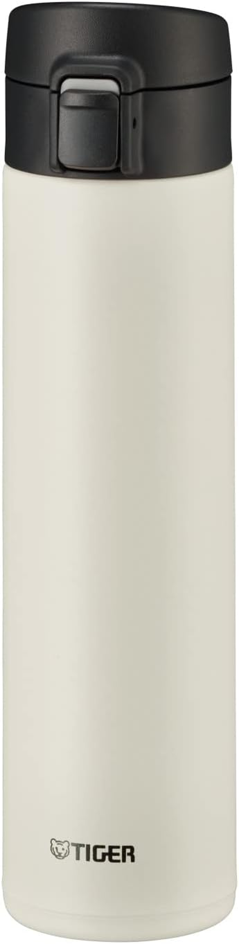 Tiger MKA-K060WK Water Bottle, 10.3 Fl Oz (600 Ml), One-Touch, Lightweight, Stainless Steel Bottle, Vacuum Insulated, Hot and Cold Insulated, White image number 2