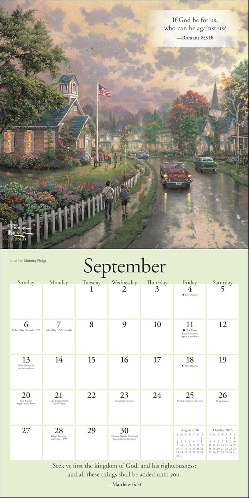 Thomas Kinkade Gardens of Grace 2026 Wall Calendar with Scripture image number 4