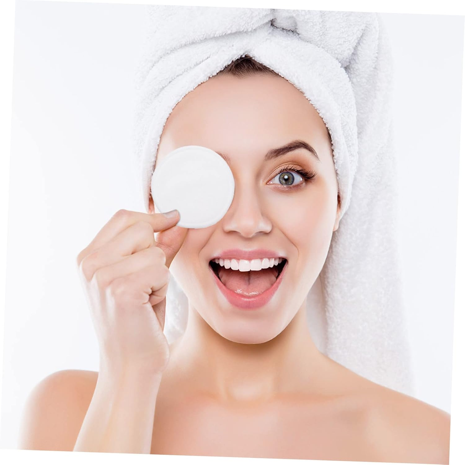 1 Set Reusable Bamboo Fiber Makeup Remover Pads Set Gentle Cleansing Rounds with Storage Jar for Safe and Comfortable Face Cleaning and Portable image number 5