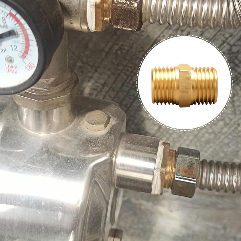 2 PCS 1/2" Male BSP Thread Brass Pipe Connector