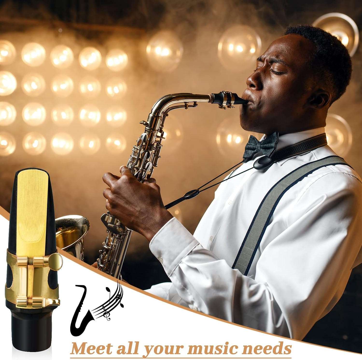 Yeshone 20 Pieces Alto Saxophone Sax Reeds Bamboo Saxophone Reeds with Individual Case for Clarinet Soprano or Alto Sax,1.5 in Strength image number 3