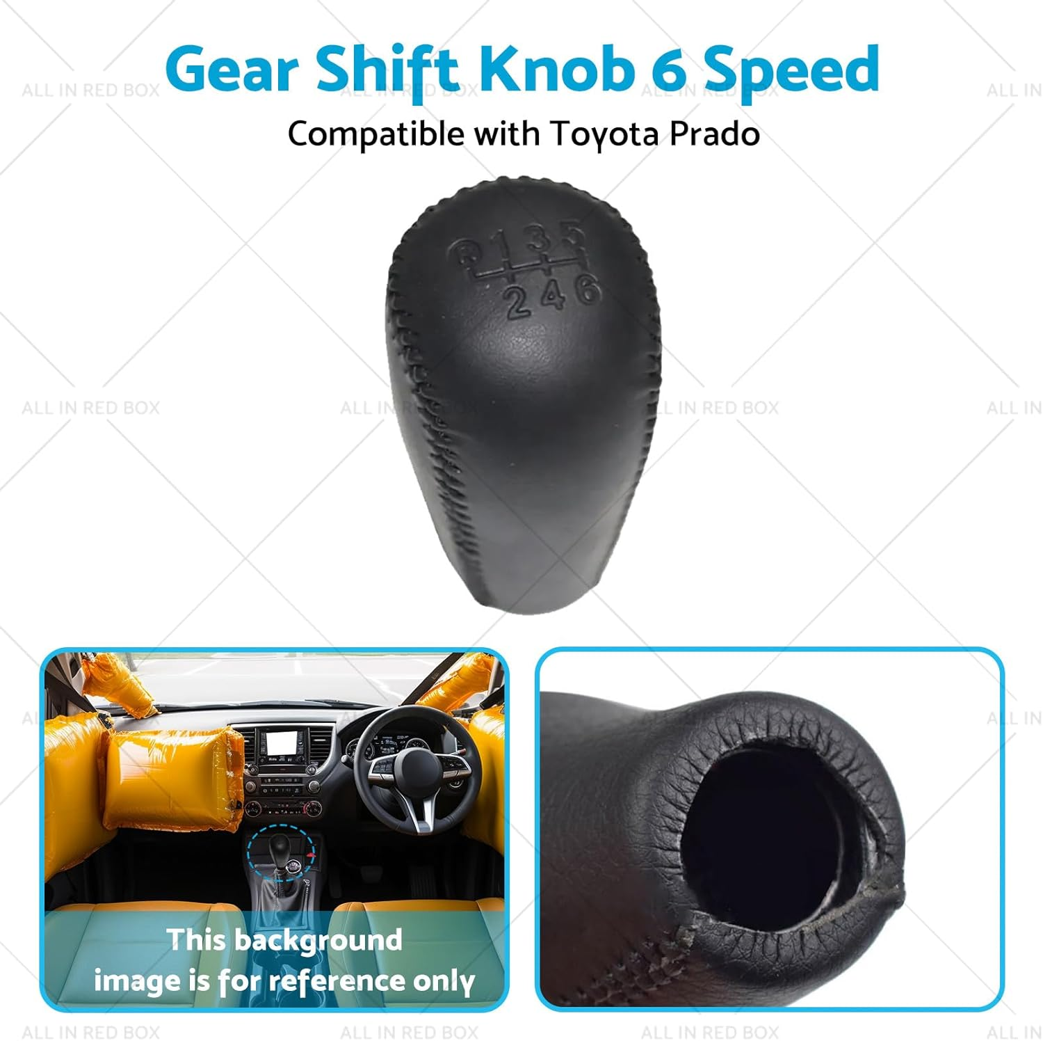KAKA AUTO PARTS 6-Speed Gear Shift Knob Suitable for Toyota Prado 120 150 Series GDJ GRJ 2009-17 image number 3