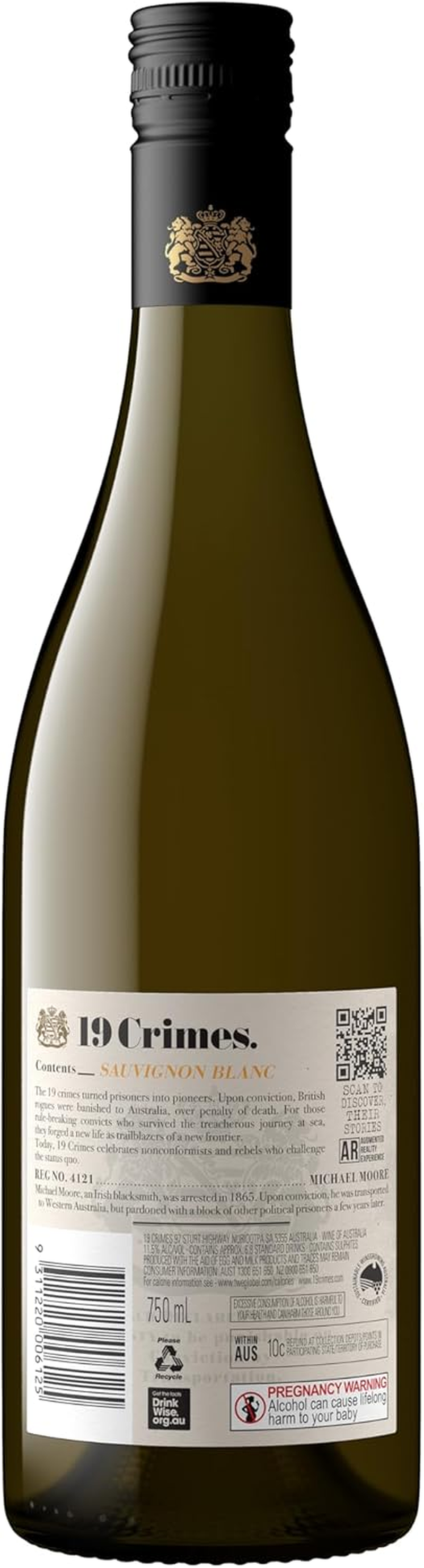 19 Crimes Sauvignon Block Wine (Single Bottle), 750 Ml image number 4