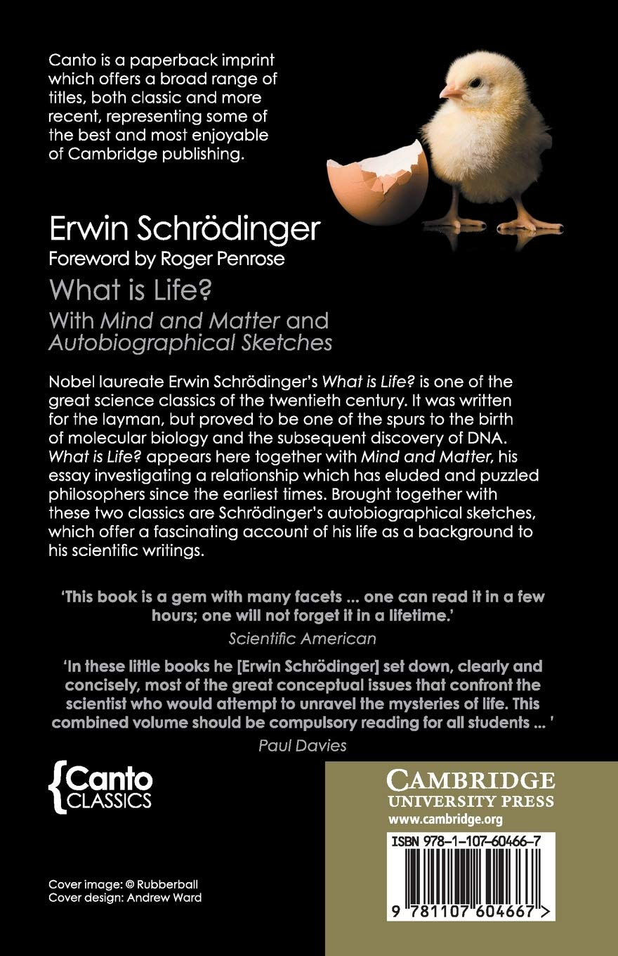 What Is Life?: with Mind and Matter and Autobiographical Sketches image number 2