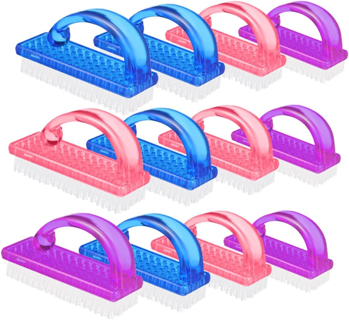 JECOMPRIS 12Pcs Ergonomic Nail Dust Cleaning Brush Brush Heads for Fingernails Versatile Manicure Tool Material image number 2