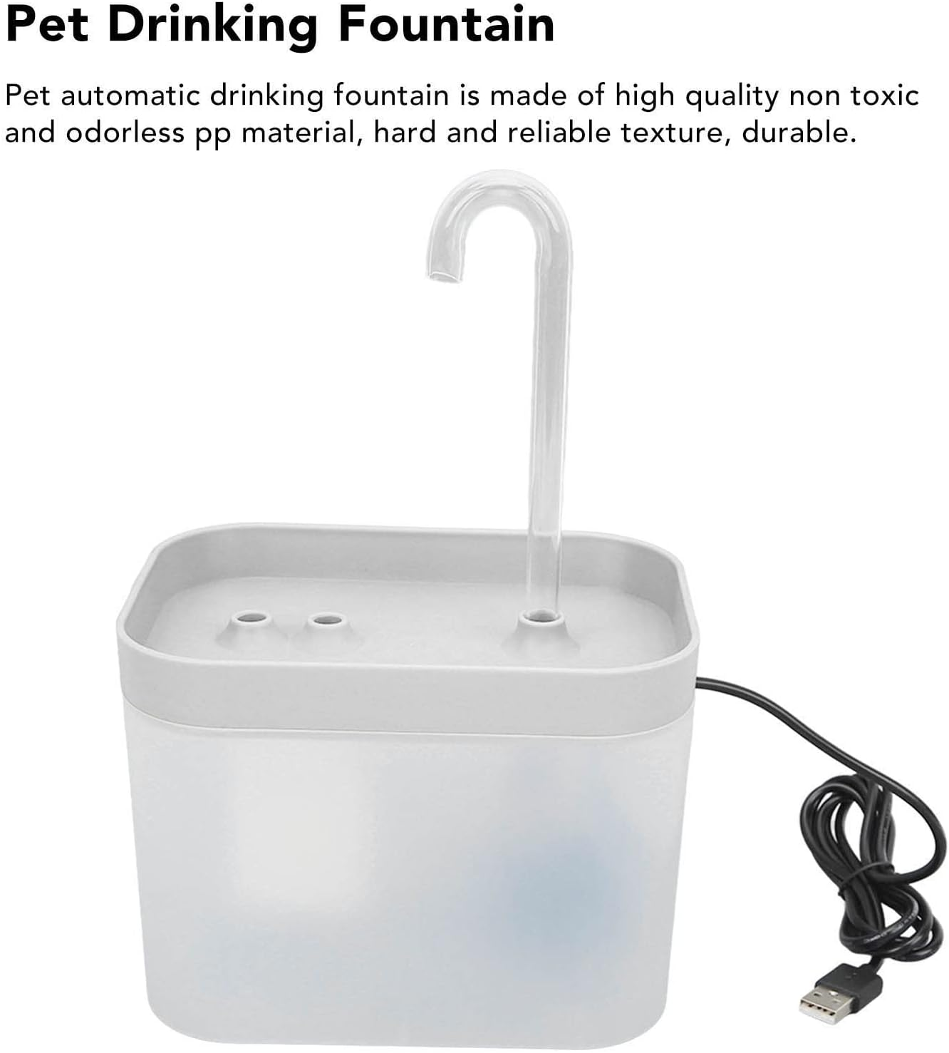 Cat Fountain, 1.5 L PP Material Drinking Fountain for Cat, IPX8 Waterproof 25 Db Quiet Automatic Cat Drinking Fountain for Pets, Dogs and Cats