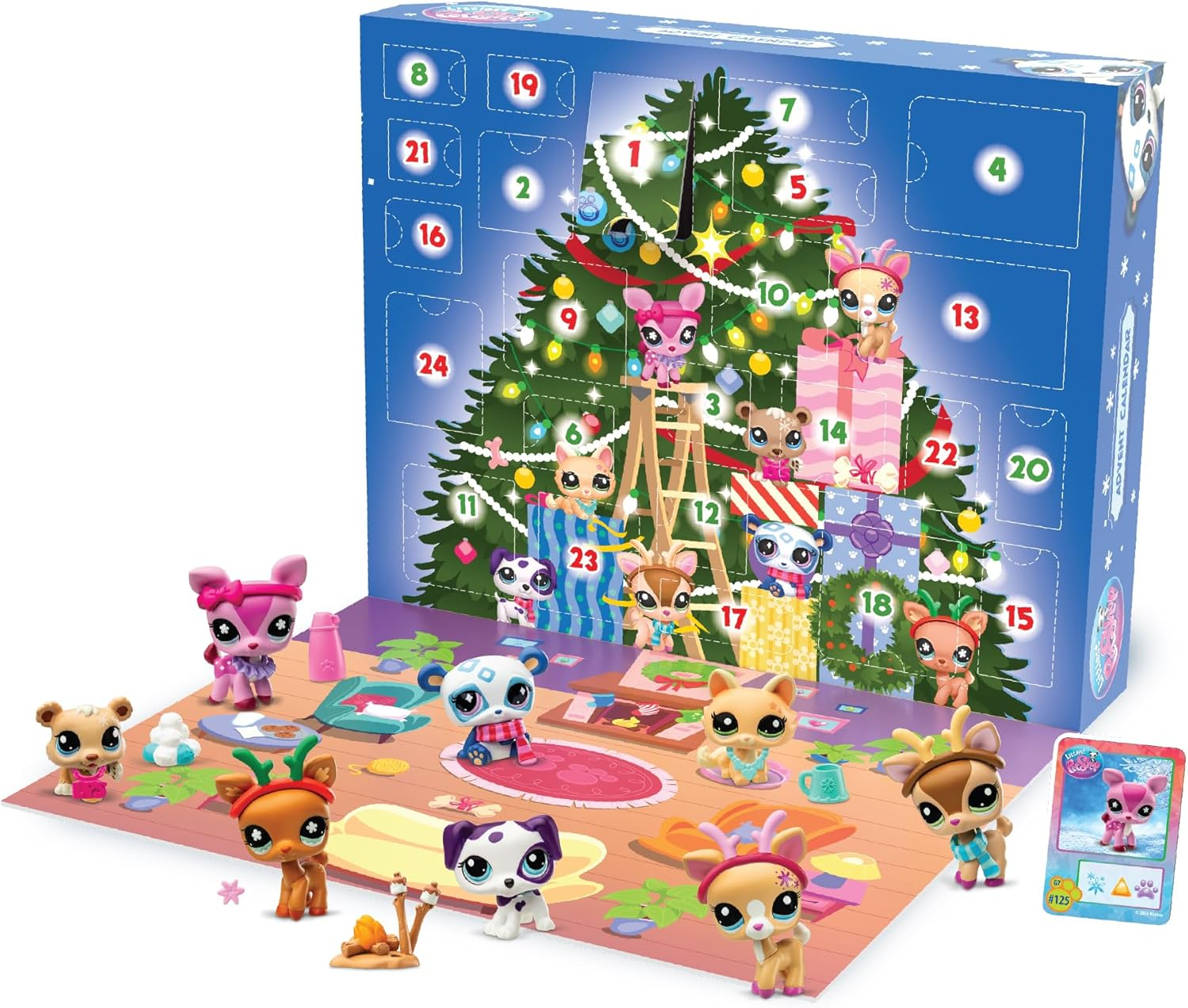 Littlest Pet Shop Advent Calendar Christmas 2024, Littlest Pet Shop Toy LPS Gen 7, 2024 Christmas Advent Toy Calendar, with 24 Authentic Figures, Girls, Boys, Kidult image number 1
