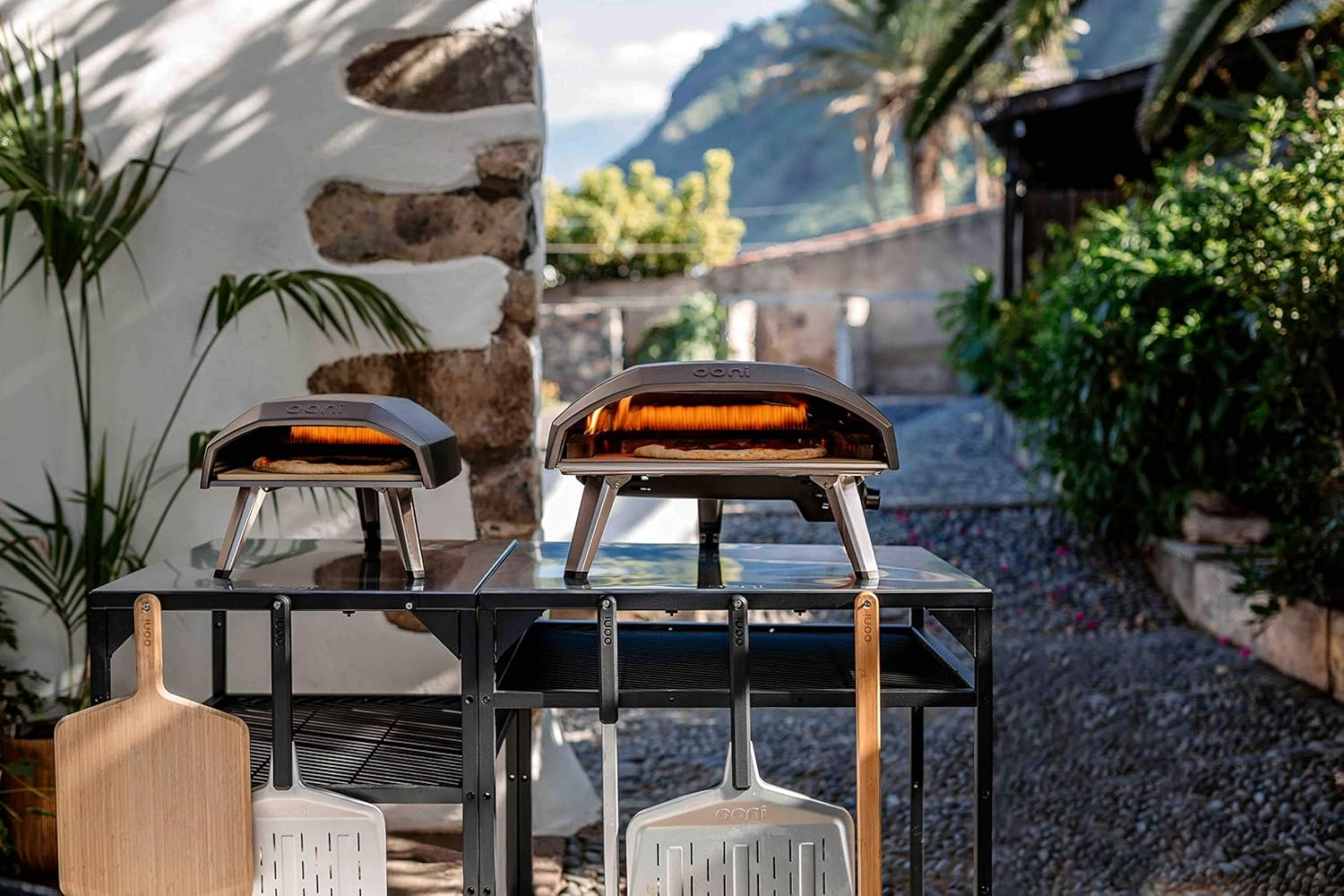 Ooni Medium Modular Table - 31X22X35 Inch Pizza Oven Table Cart, Stainless Steel Pizza Oven Stand, Grill Barbecue Stand, Outdoor Table, Pizza Oven Accessories, Outdoor Pizza Oven Tables, Pizza Station