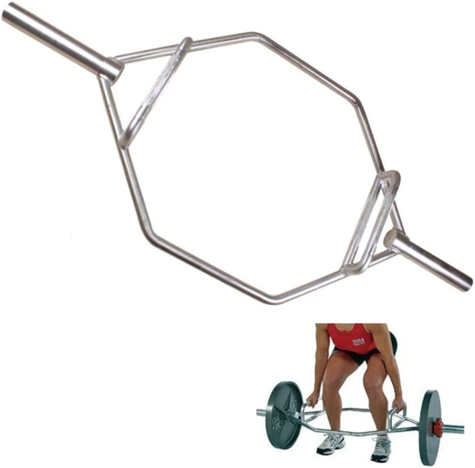 HCE Olympic Hex Shrug Bar, Hex Bar, Hex Trap Barbell with Spring Collars - 2" Chrome Steel Weight Bar, Deadlift Exercise Training Bar for Weightlifting, Bodybuilding, Crossfit, Fitness Gym Equipment Gear image number 3