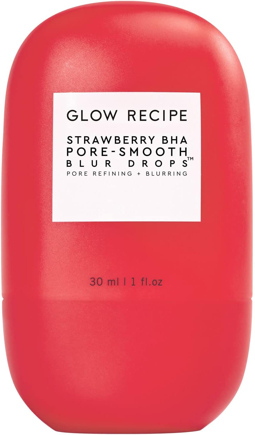 Glow Recipe Strawberry BHA Pore-Smooth Blur Drops - Silicone-Free, Oil-Free - BHA Primer Face Makeup Pore Minimizer - Antioxidant Face Serum for Women - Pore Reducer for Hydrating, Glowing Skin (30Ml) image number 1