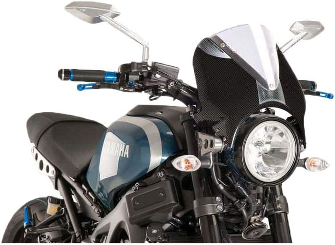 Puig Retrovision Carbon Look Fairing Disc 9561N for Yamaha XSR700 16'-19', Yamaha XSR700 Xtribute 19'