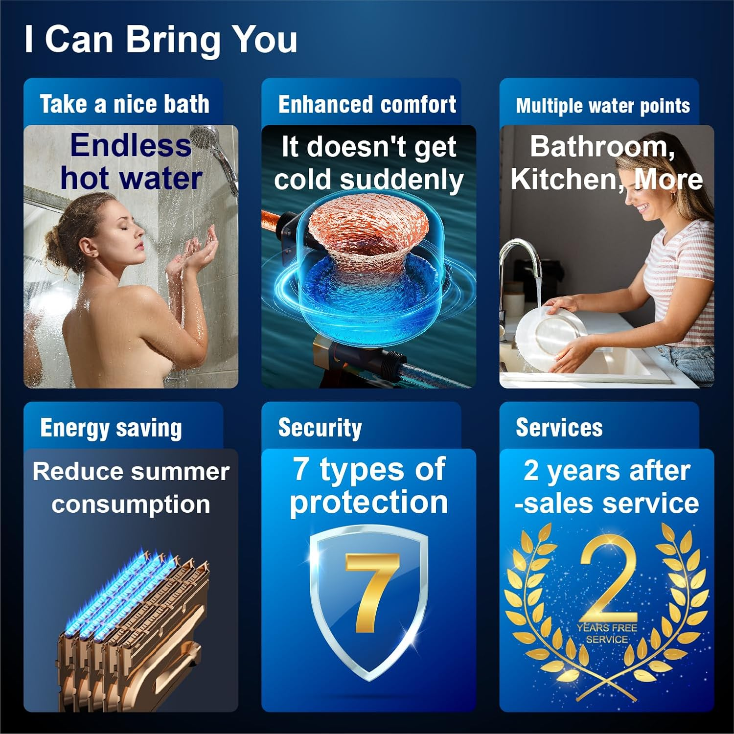 Ranein 65,000 BTU RV Tankless Water Heater, Updated Version, Max 3.9 GPM, with Whtie Door and External Shower, on Demand Instant Hot Water Heater, Start/Stop Thermostat, Compatible with All Rvs - Whtie image number 1