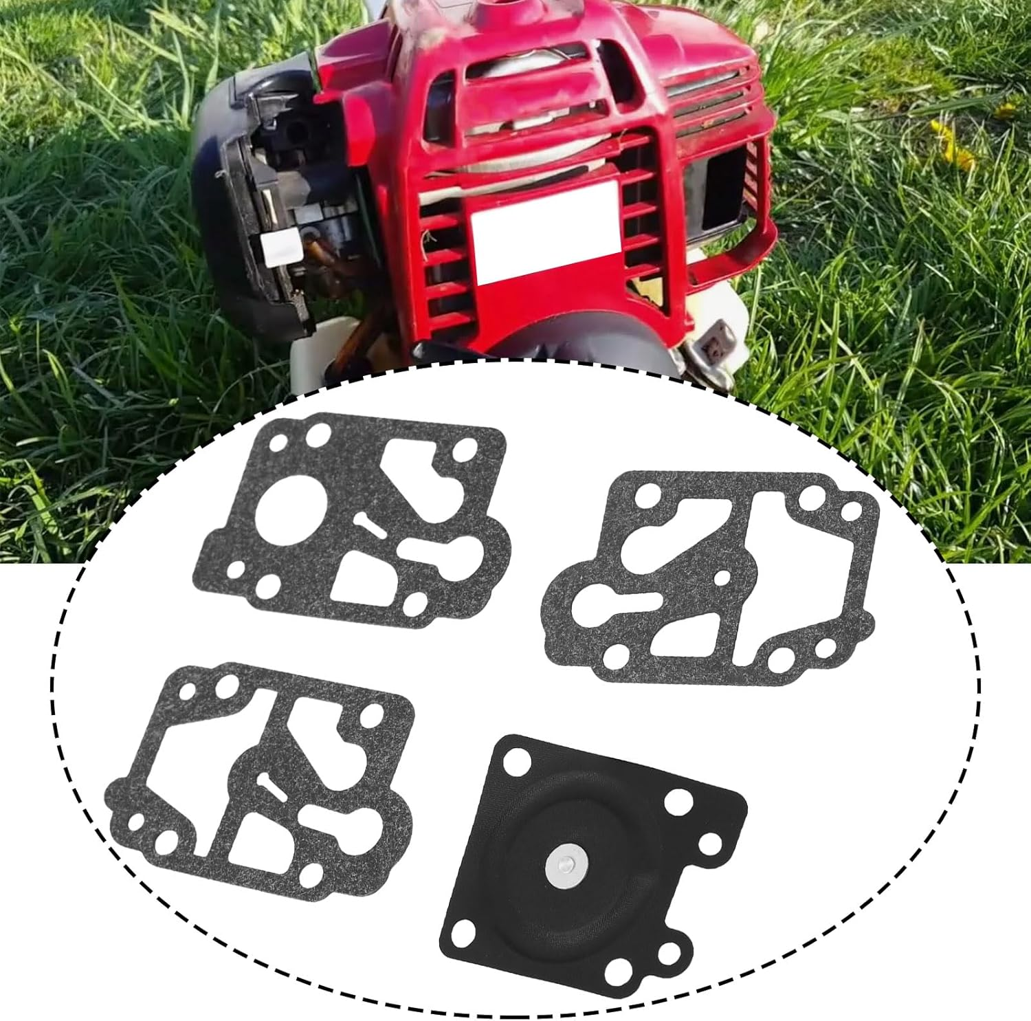 Carburetor Gasket Diaphragm Repair Kit Compatible with Honda GX25 GX31 GX35 WX10 FG110 image number 1