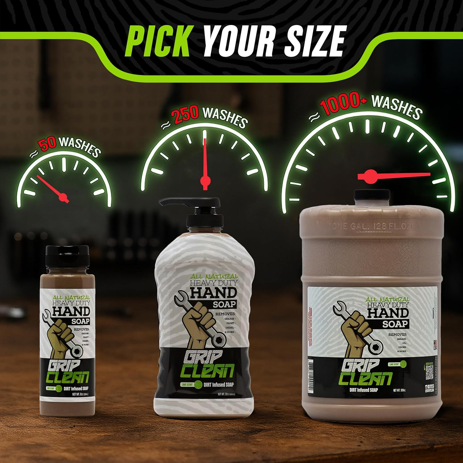 Grip Clean All Natural Heavy Duty Hand Cleaner - (2) 1 Gallon Refill Jugs image number 4