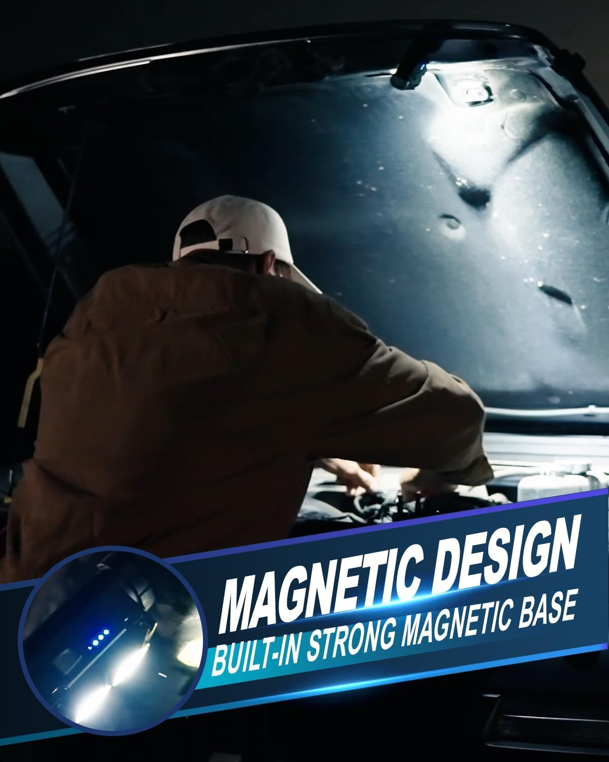 Headlamp Rechargeable, 2PCS 4500L Super Bright Light Bright LED Rechargeable Headlight with White Light, Waterproof Head Lamp with Headband for Outdoor Camping, Hiking, Camping Essentials, Working image number 5