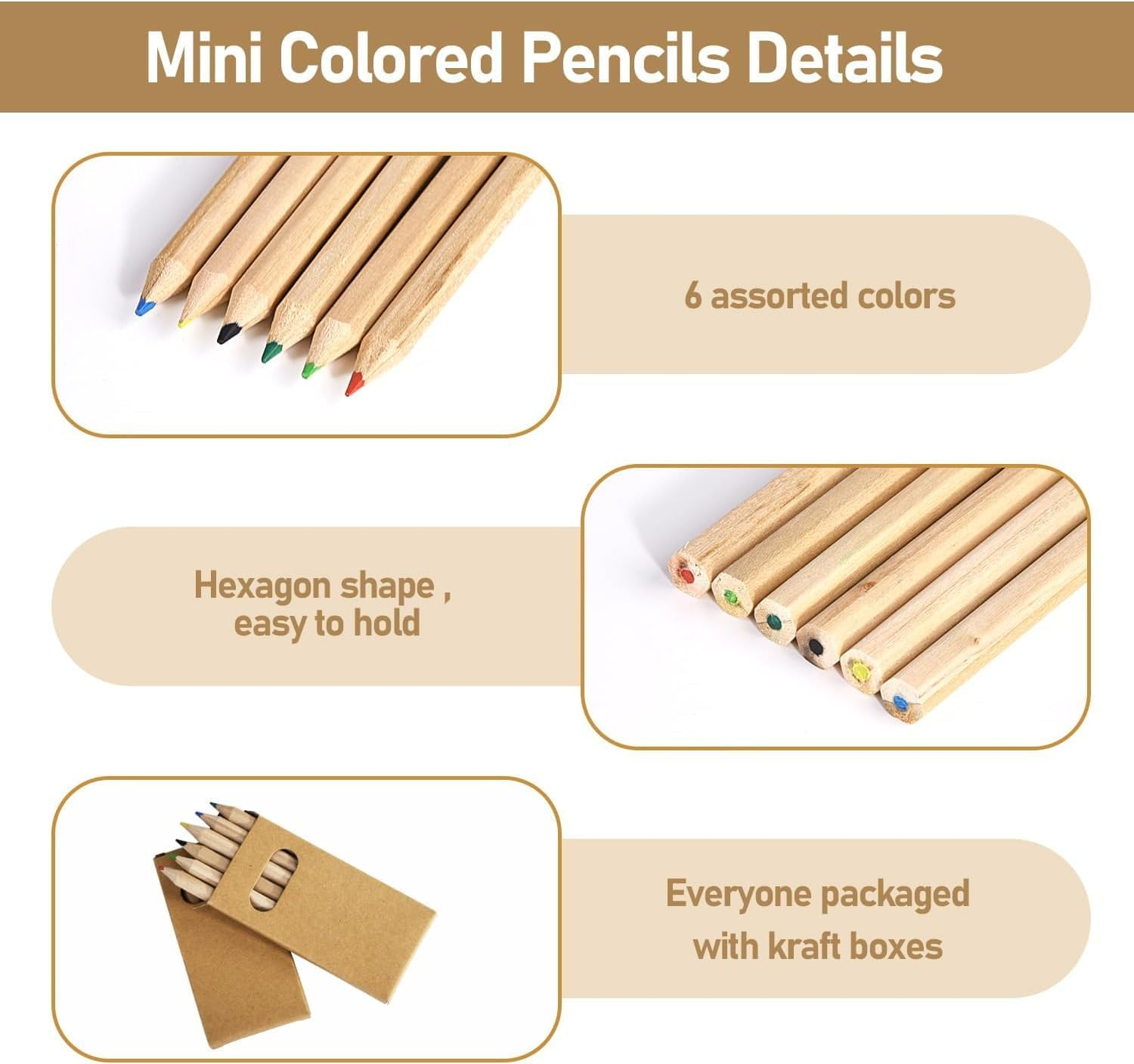 36 Box /216Pc Mini Thick Colored Crayon Pencils and Sharpener Scholar Bulk Set Kit Adult Classroom School Office Small Pack Count Funny Fancy Cute Marker Drawing Art Party Favor Supply Book Case Class image number 5
