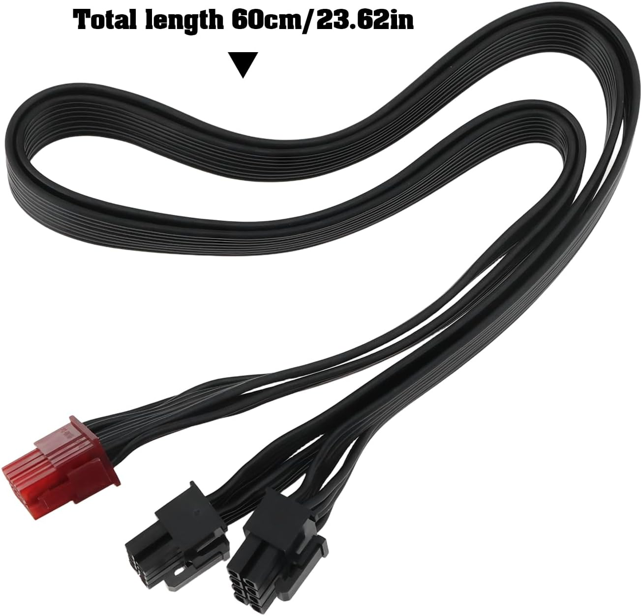 OTOTEC Graphics Card 12Pin PSU to 2PCI-E 8 Pin(6+2Pin) Power Supply Cable Compatible with Enermax Modular PSU, 60Cm image number 2