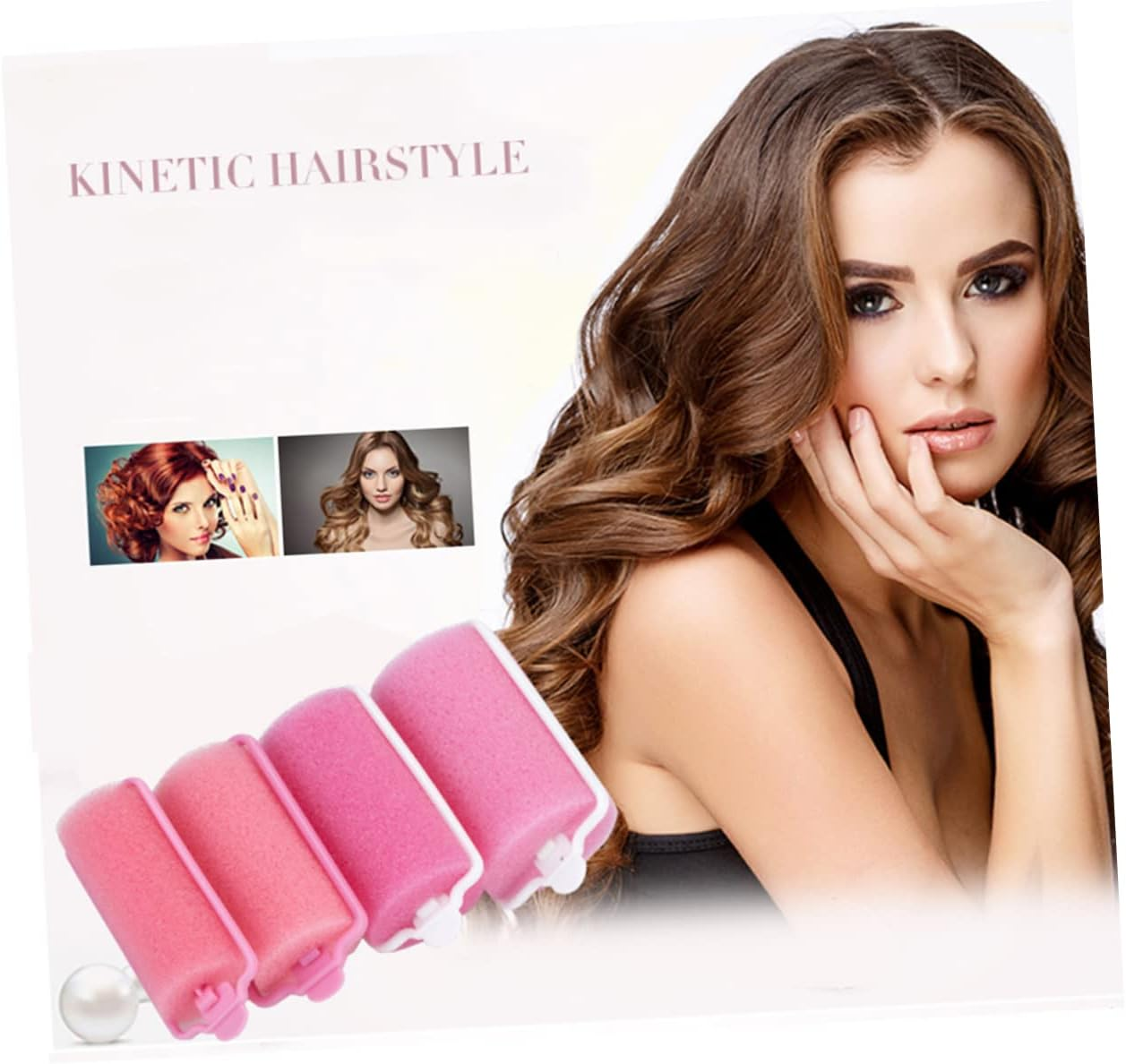 24Pcs Sponge Roller Foam Rollers Hair Curlers Hair Flexible Curlers Sponge S for Foam S for Dressing Tools - Pinkx3Pcs image number 7