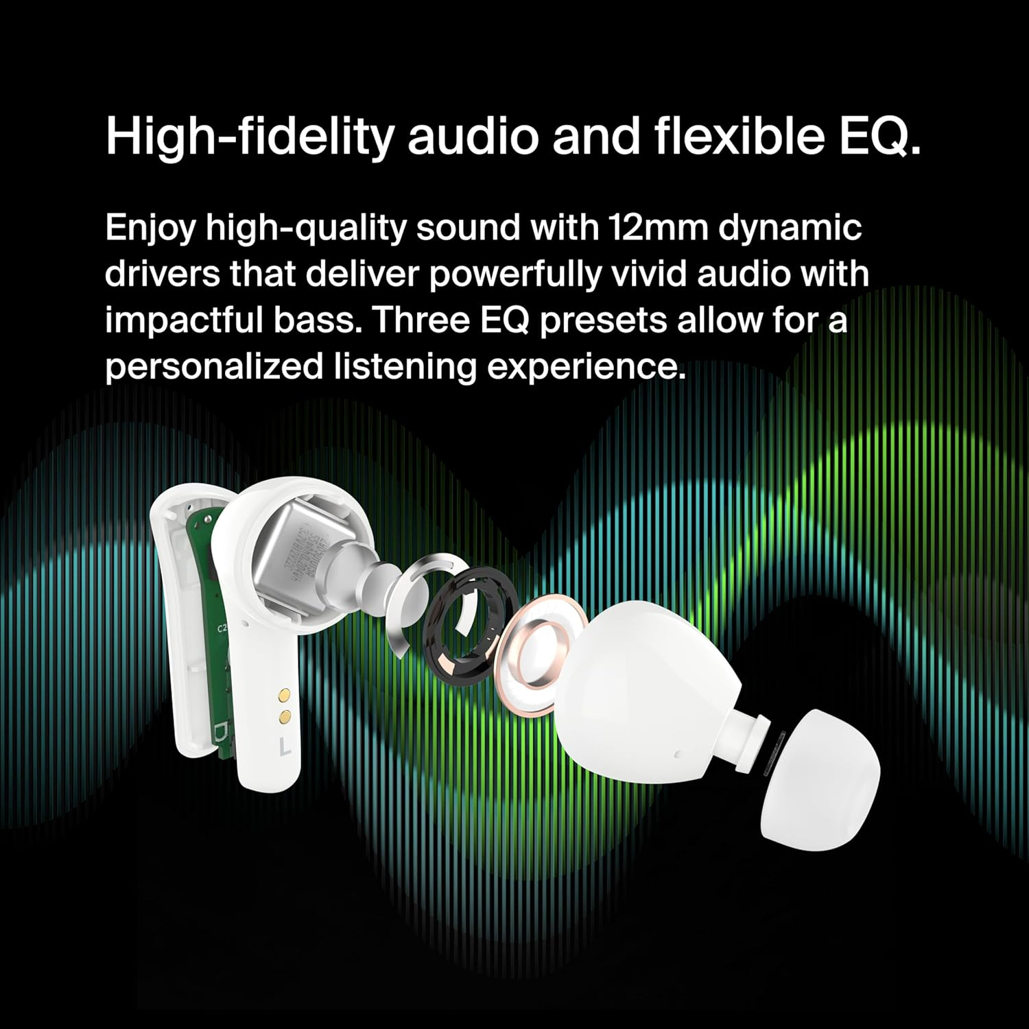 Belkin Soundform Motion True Wireless Bluetooth Headphones - White image number 5