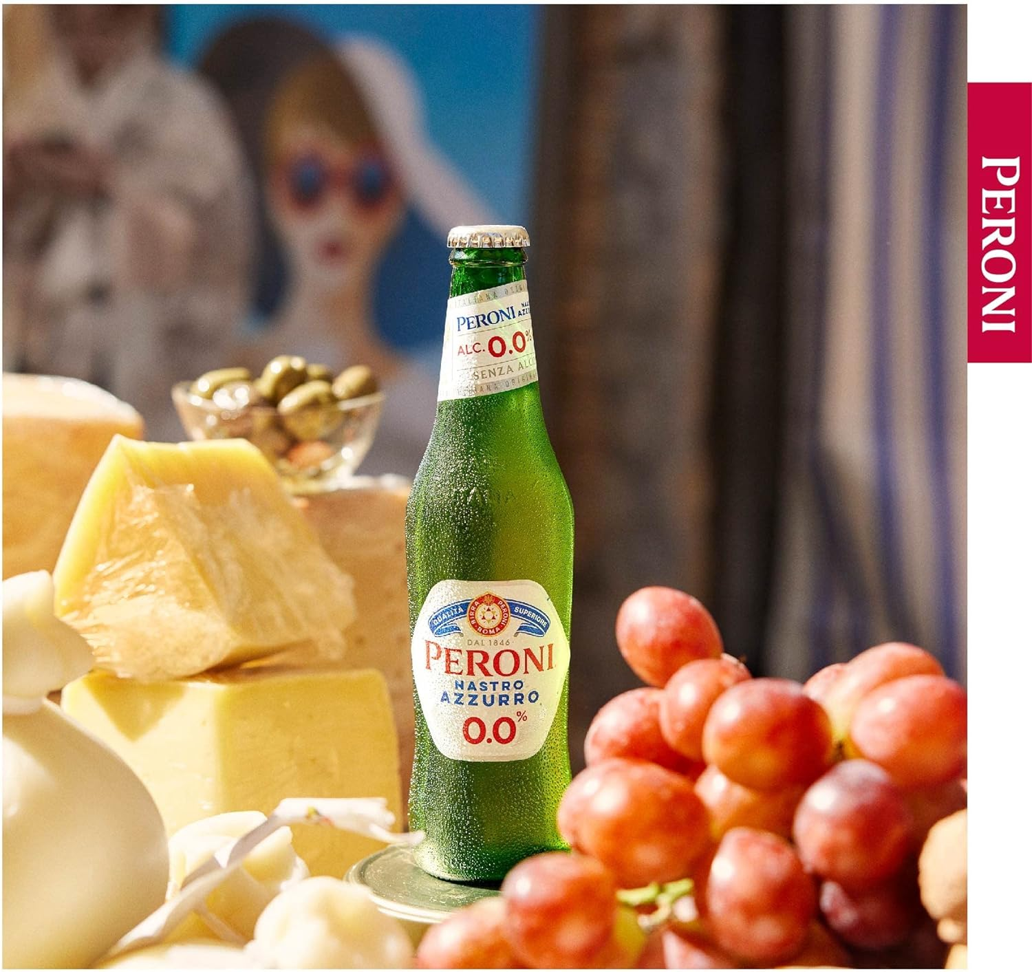 Peroni Nastro Azzurro, Crisp & Refreshing Beer Lager, Delicately Balanced, 5% ABV, 330Ml (Case of 24 Bottles) image number 5