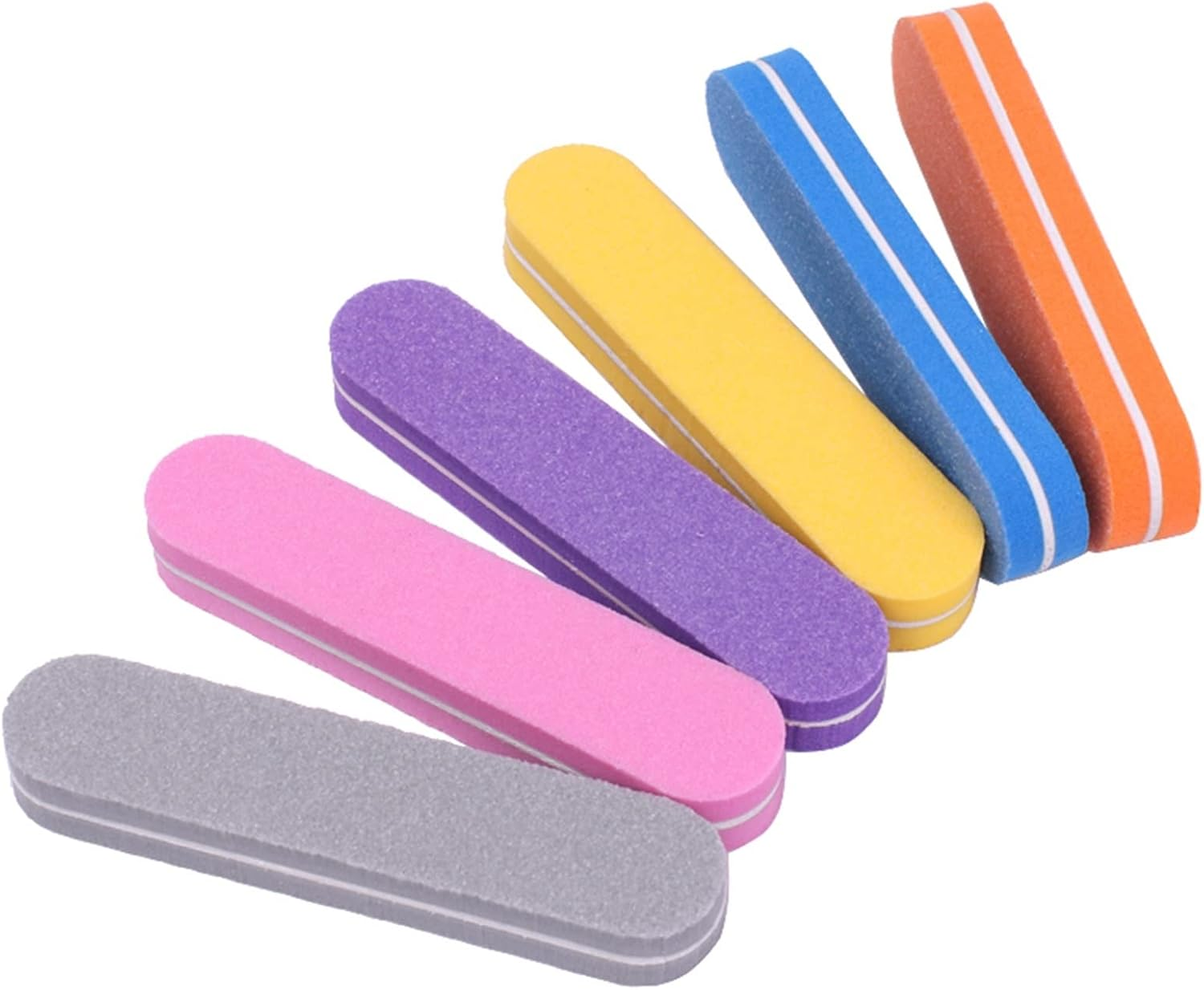 TRUSTTWO 200Pcs Mix Color Mini Nail File Buffers Sponge 100/180 Double Sided Sanding Block Lime a Ongle Sanding Polishing Nail Art Files the New (Color : Yellow) image number 1