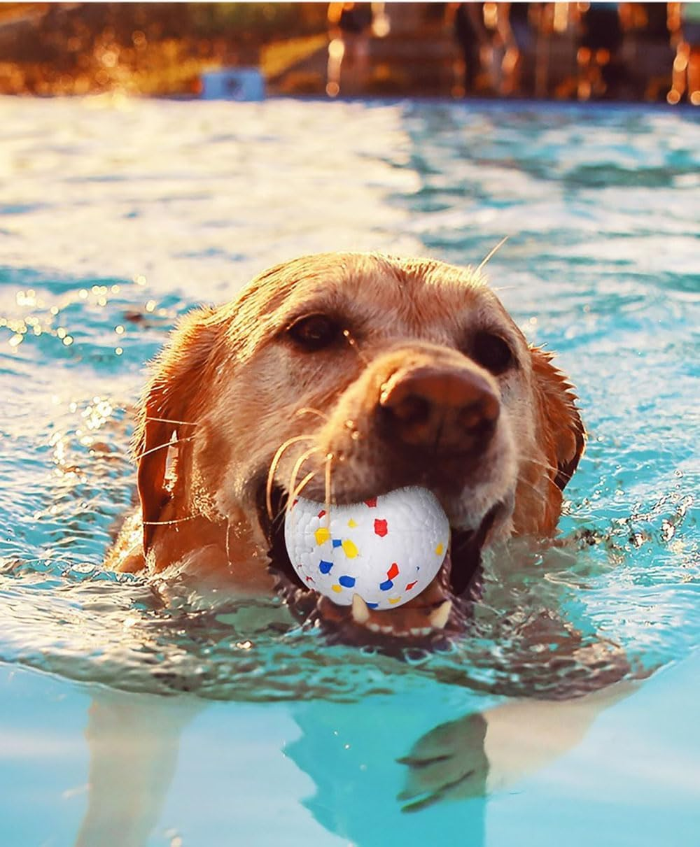 Dog Balls for Aggressive Chewers 2 Pcs, Dog Tennis Ball Toy 3 Inch Interactive Durable Dog Chew Balls image number 6