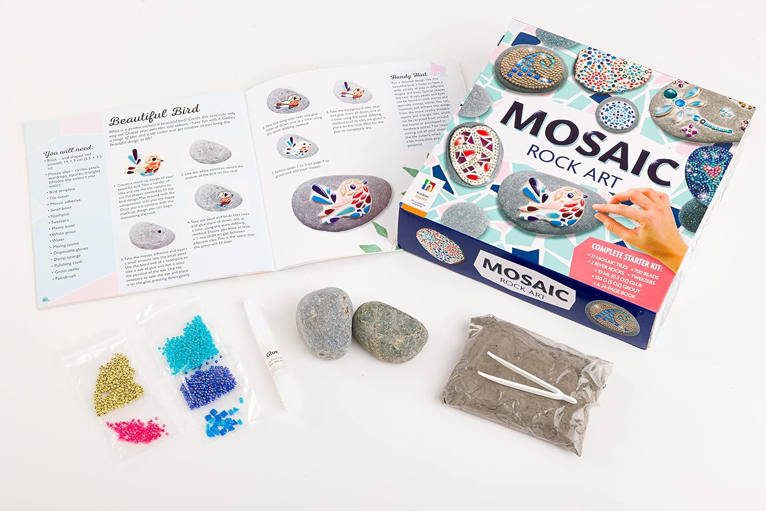 Mosaic Rock Art Box Set - DIY Mosaic Crafting for Adults - Tiles and Tools Included - Step-By-Step Projects - Creative Arts and Crafts image number 3