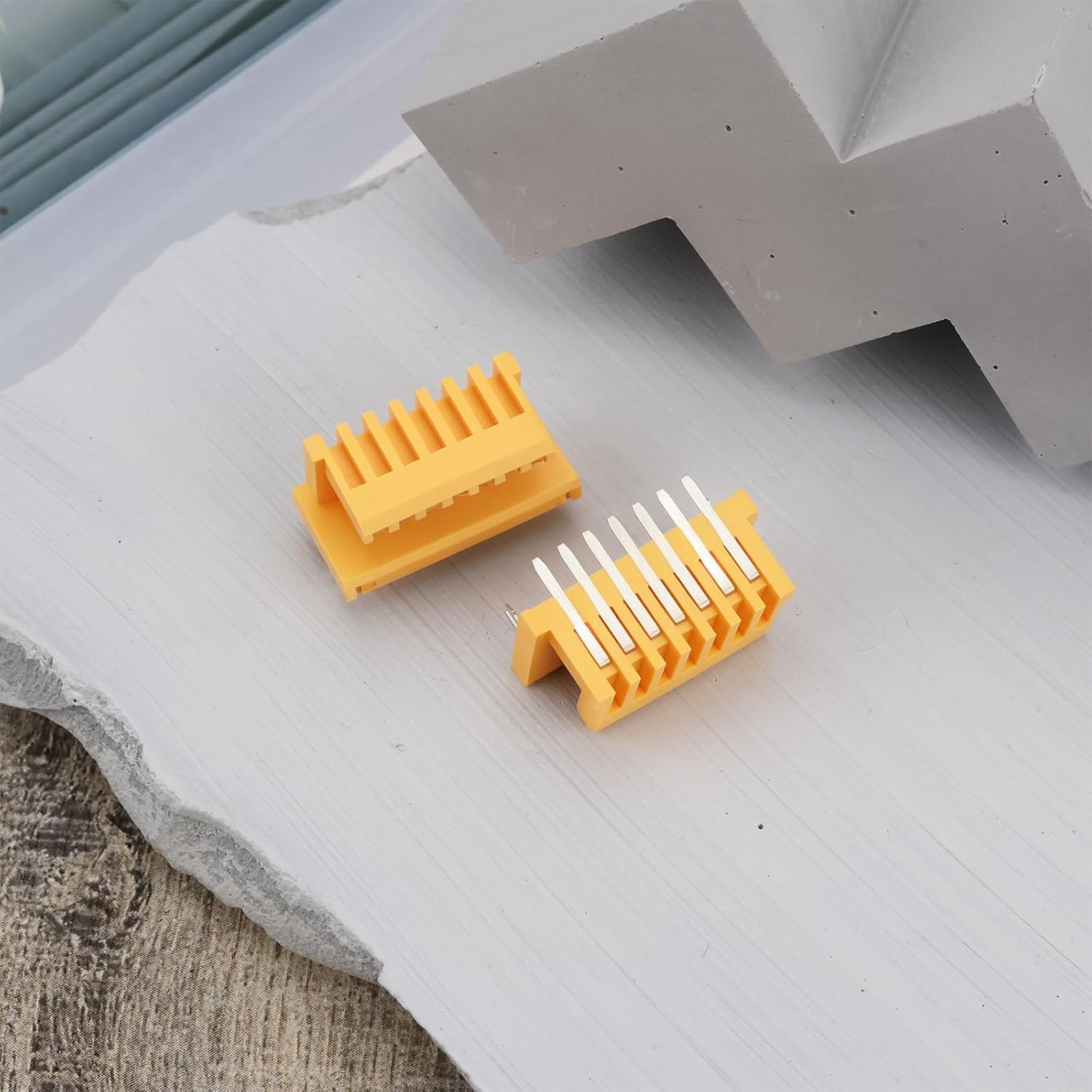 VGOL 4PCS 7Pin 90-Degree Lithium Ion Battery PCB Board Terminal Compatible with Makita BL1830/BL1850/BL1840/LXT400 18V Li-Ion Battery PCB Board Yellow image number 4