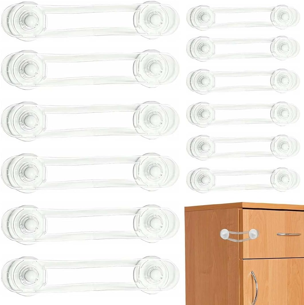 Pack of 12 Child Safety Cabinet, Drawer Lock, Cabinet Lock, Children, Fridge Child Lock, Drawer Safety Lock, Toddler Safety Locks for Furniture, Kitchen image number 1