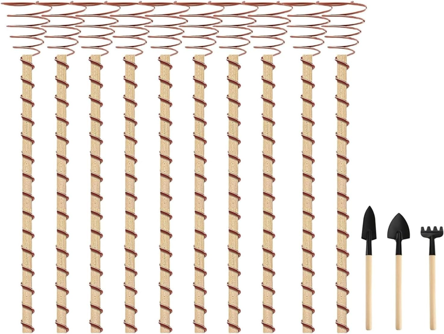 MEZOKUCEL Electroculture Plant Stakes - 12-Inch Copper Stakes Probes 10Pcs Long Copper Wire Garden Tools, Garden Copper Stakes for Plants Vegetables Fruits (10Pcs)