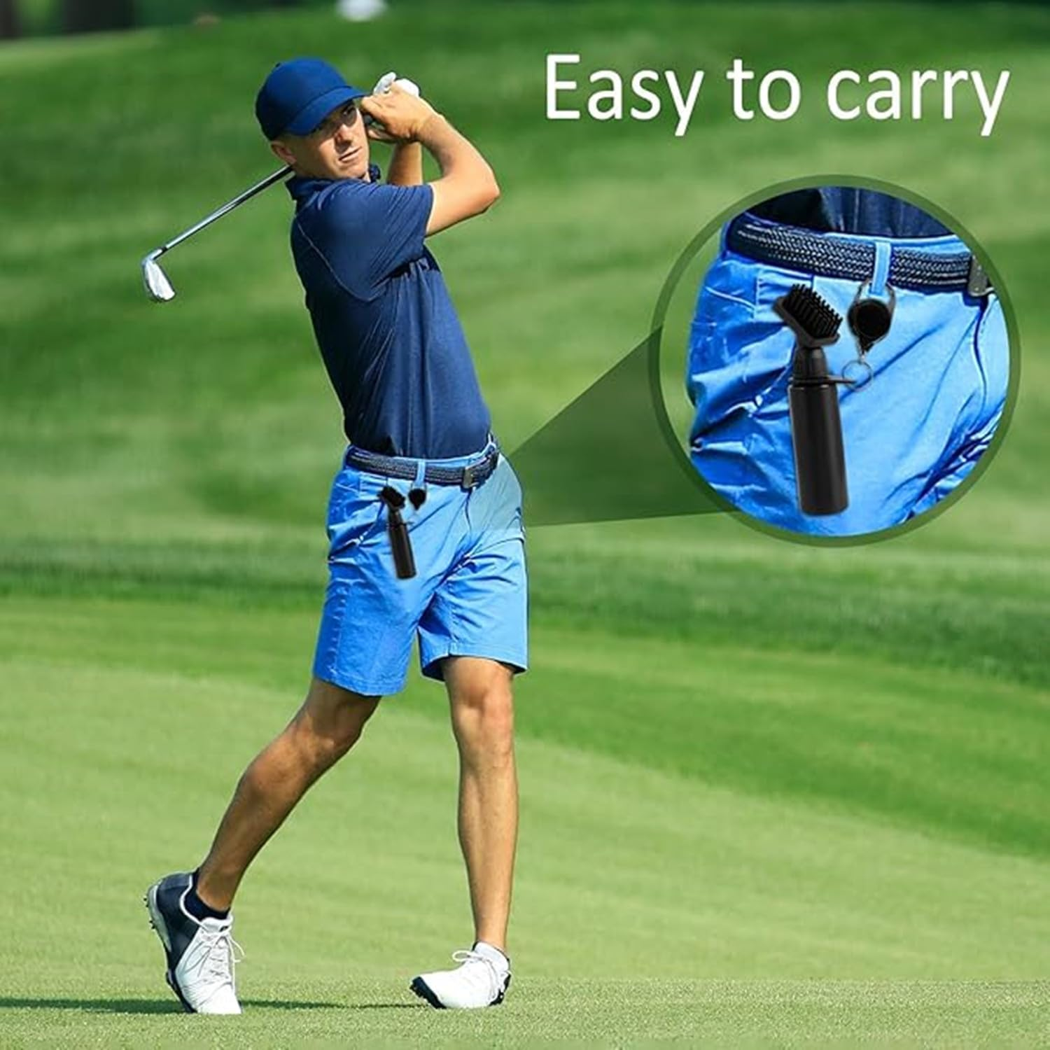 Coehaopike Golf Club Cleaner Brush Set, Golf Water Brush with Club Groove Sharpener Tool, Leakproof Golf Club Water Brush Essential Golf Accessories for Men Women Golf Gifts