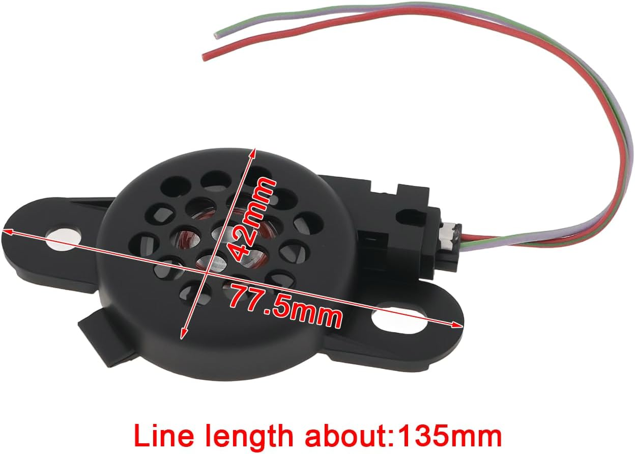 VGOL 1Pc Car PDC Parking Warning Buzzer Speaker Reversing Alarm 8E0919279 5Q0919279 Compatible with Audi Compatible with Volkswagen with Wire Black
