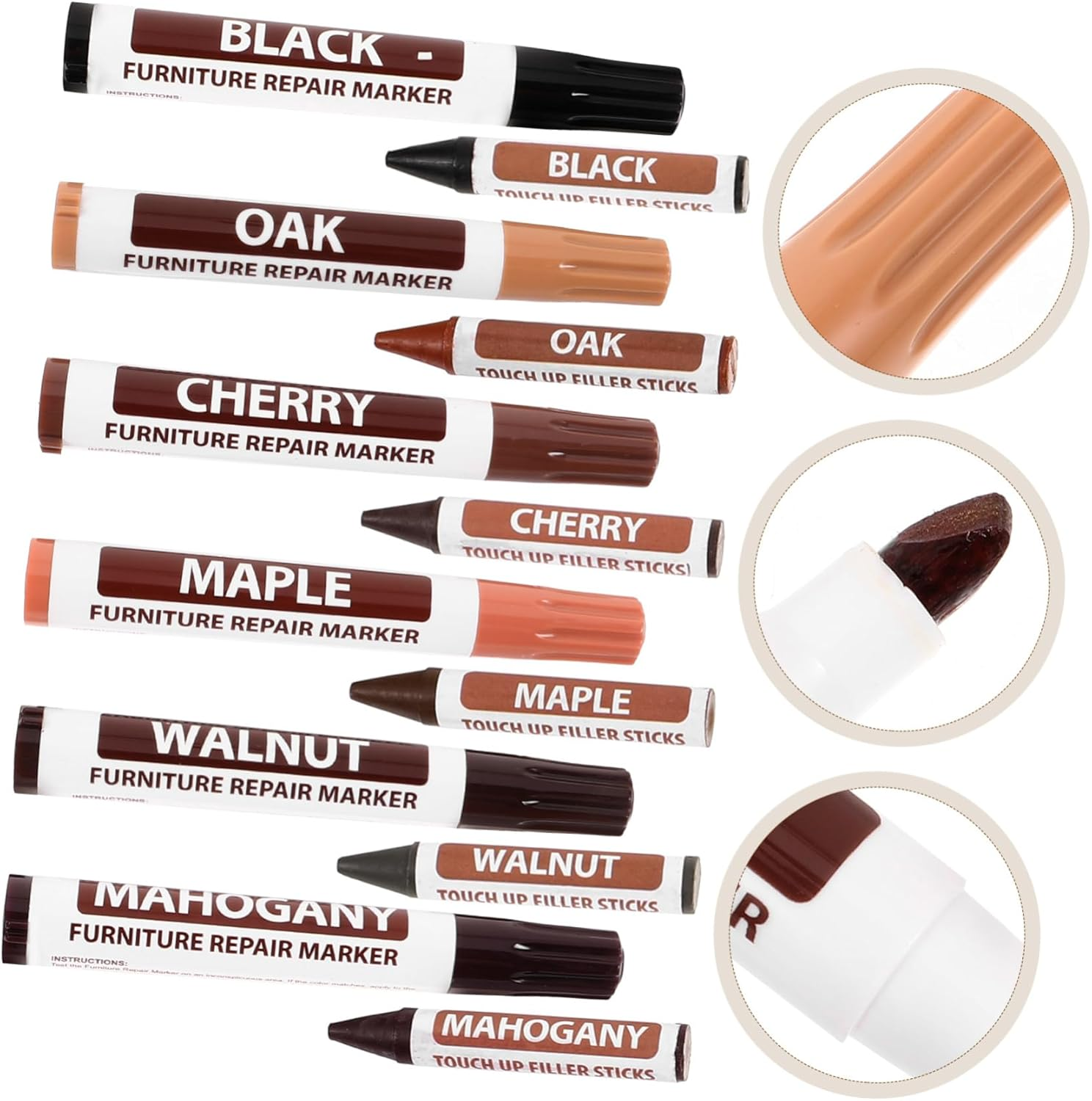 Luxshiny Furniture Marker for Wood Floor Repair Scratch Removal Kit Easy to Use image number 5