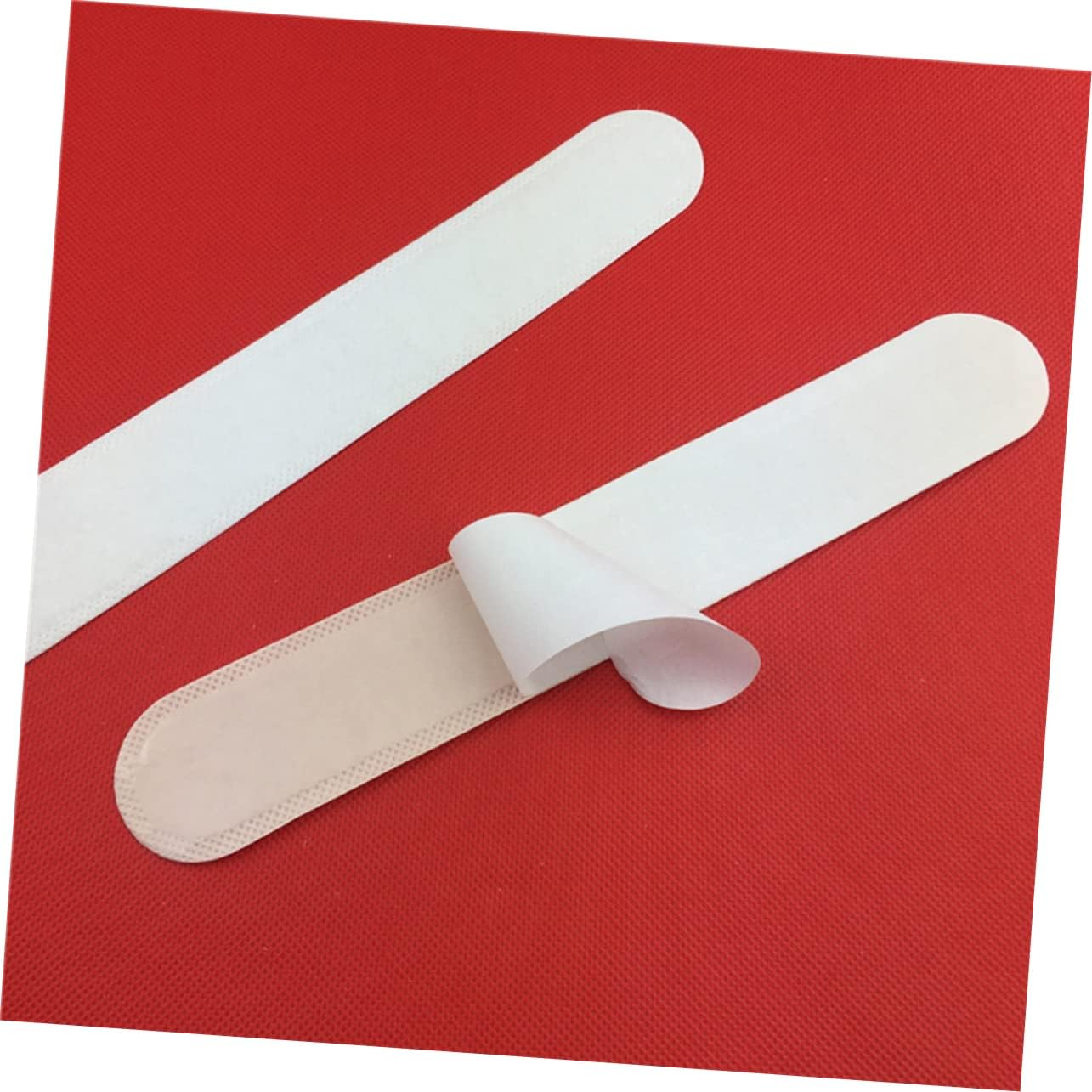 Beavorty 90Pcs Disposable Sweatband Collar Protector for Hats Absorbent Neck Liner Pads against Sweat Stains for Caps Sweatband Use image number 5