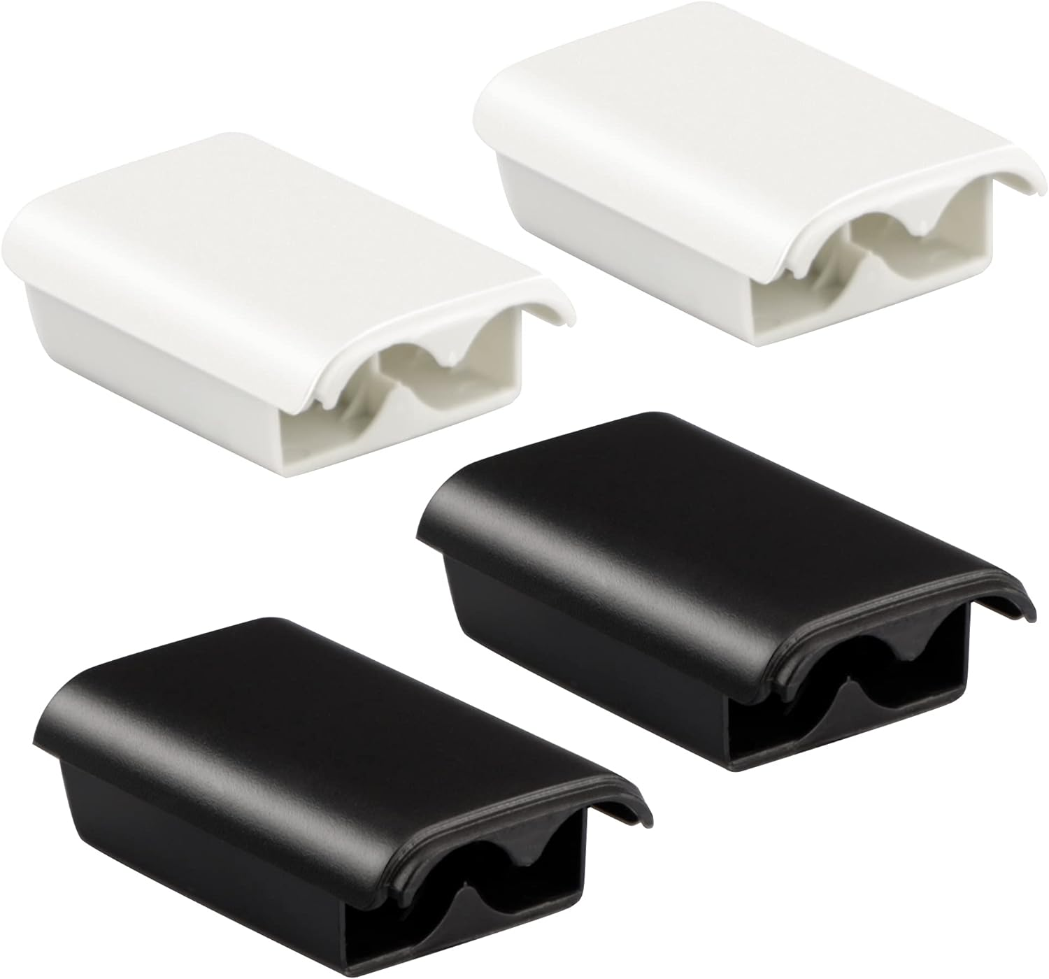 Battery Pack Cover for Xbox 360, Replacement Battery Pack Cover Shell Repair Part Compatible with Xbox 360 Wireless Controller(4 Pack, Black, White) image number 6