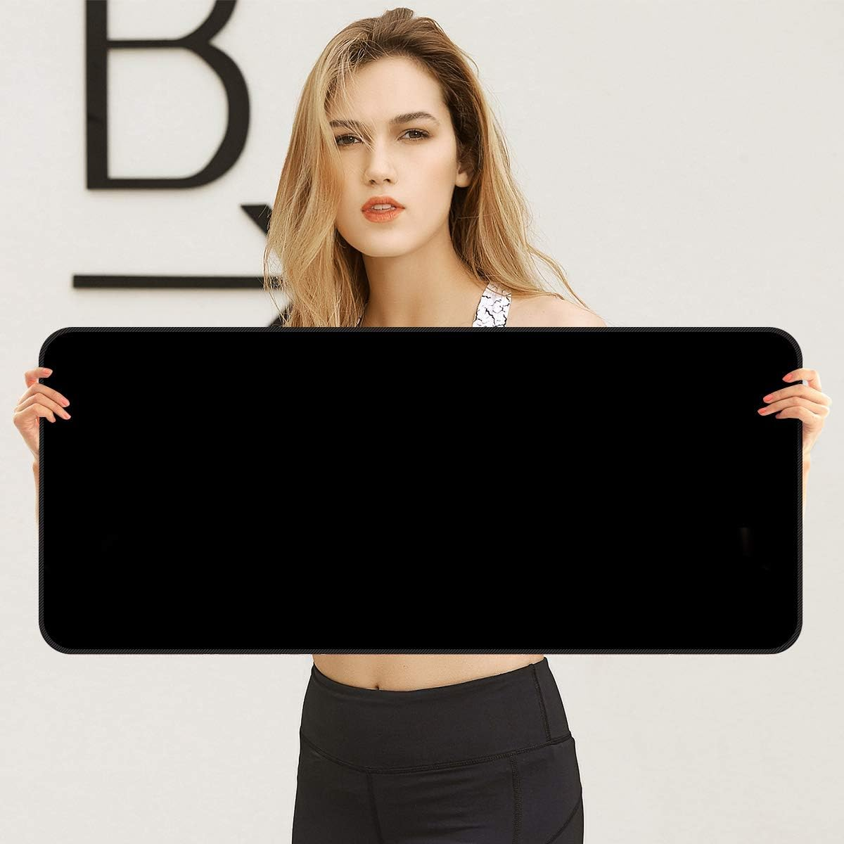 Large Gaming Mouse Pad with Nonslip Base|Extended XXL Size, Heavy|Thick, Comfy, Waterproof & Foldable Mat for Desktop, Laptop, Keyboard, Consoles & More|Enjoy Precise (Black) image number 5