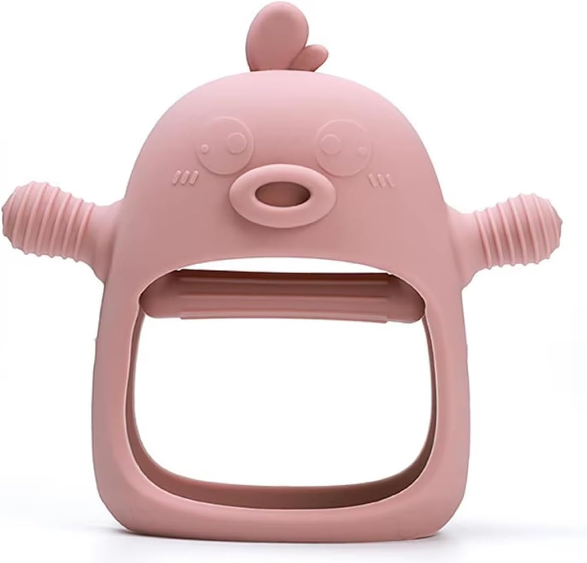 Yummy Baby Cute Chick Teething Mitten for Babies, Easy to Hold, No-Drop Design, Silicone Baby Teether Toys, Relief from Teething Pain, Nipple Shaped Chick Hands Comfort Gums (Mango Yellow)