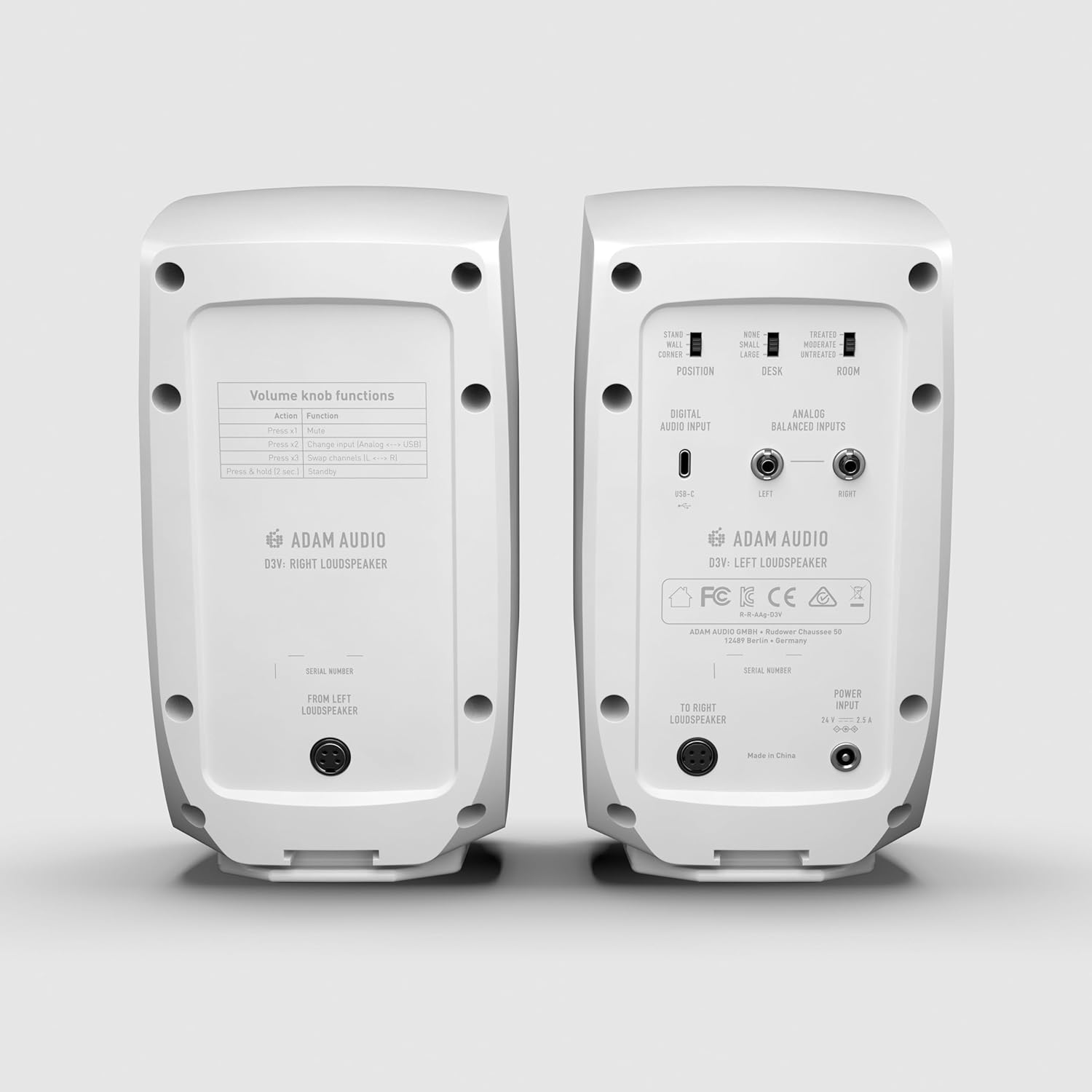 ADAM Audio D3V Active Desktop Monitor System - White image number 3